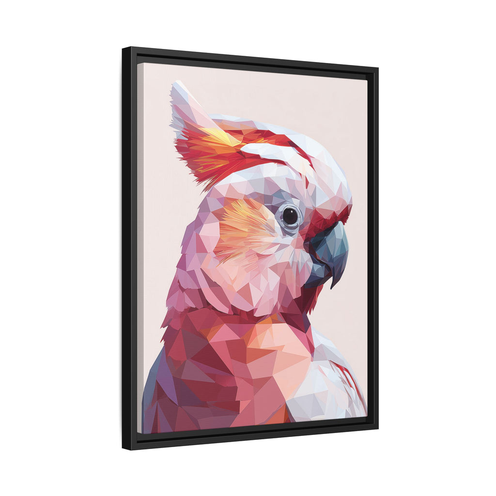 Prismatic Cockatoo: Geometric Bird Portrait, Low-Poly Digital Art   |  Personalized & Custom Orders Available