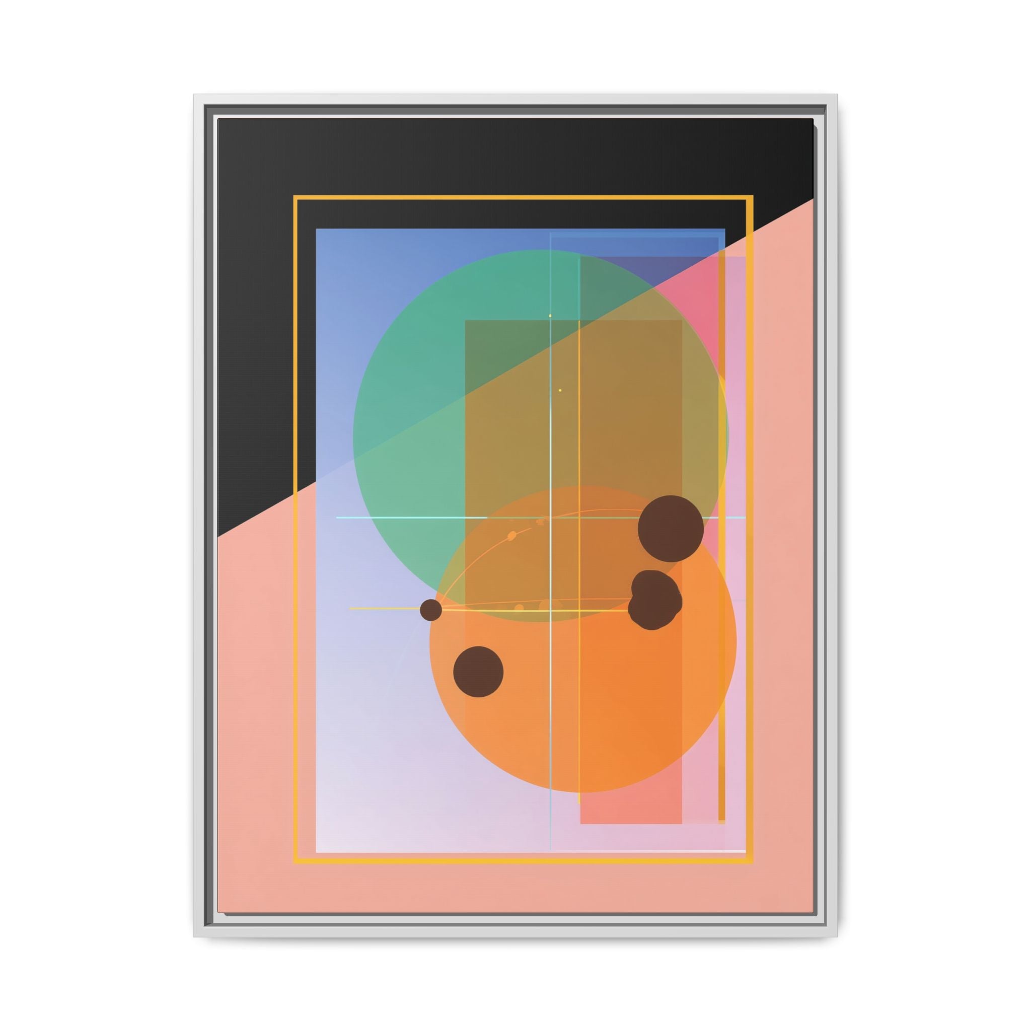 Geometric Harmony: Abstract Composition, Overlapping Shapes, Precision Design   |   Custom Orders Accepted