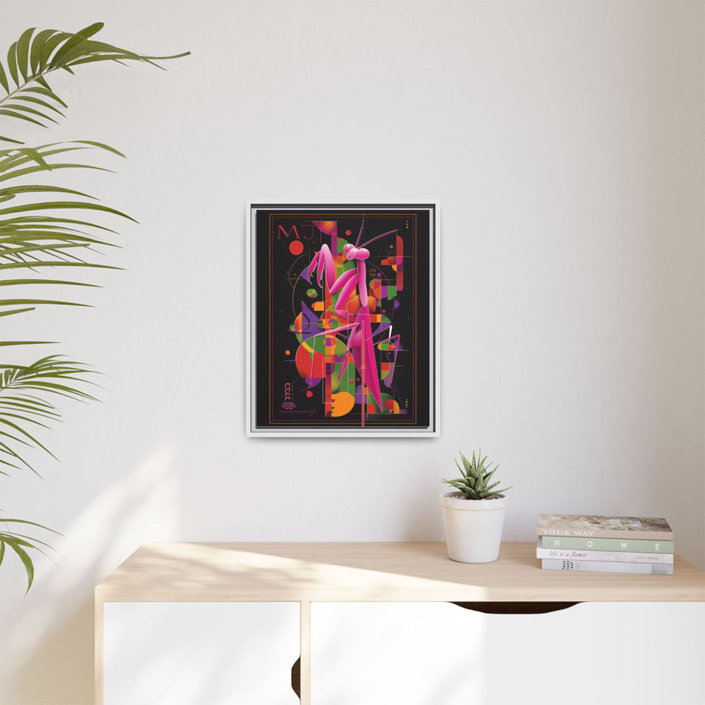 Geometric Mantis Framed Print : Starry Night Abstract, Graphic Design Poster   |  Personalized & Custom Orders Available