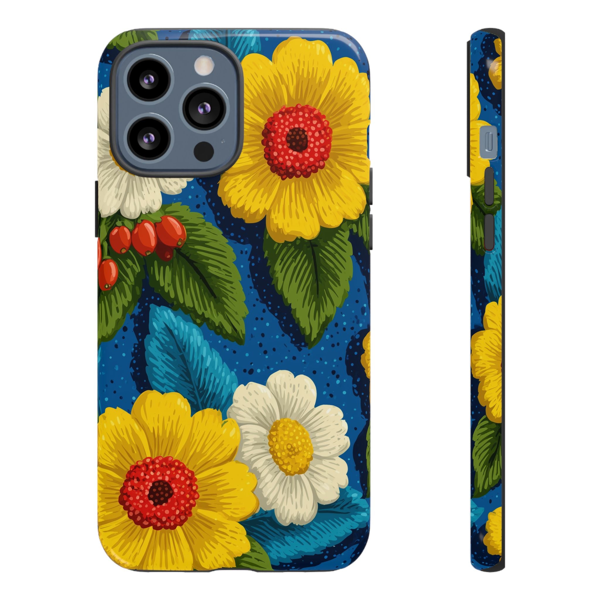 Summer Tough Cases: Floral Fine Art Phone Case, Fun Beach Vibe Phone Accessory, Summer Travel Gift, Colorful Phone Cover, Casual Style Tech