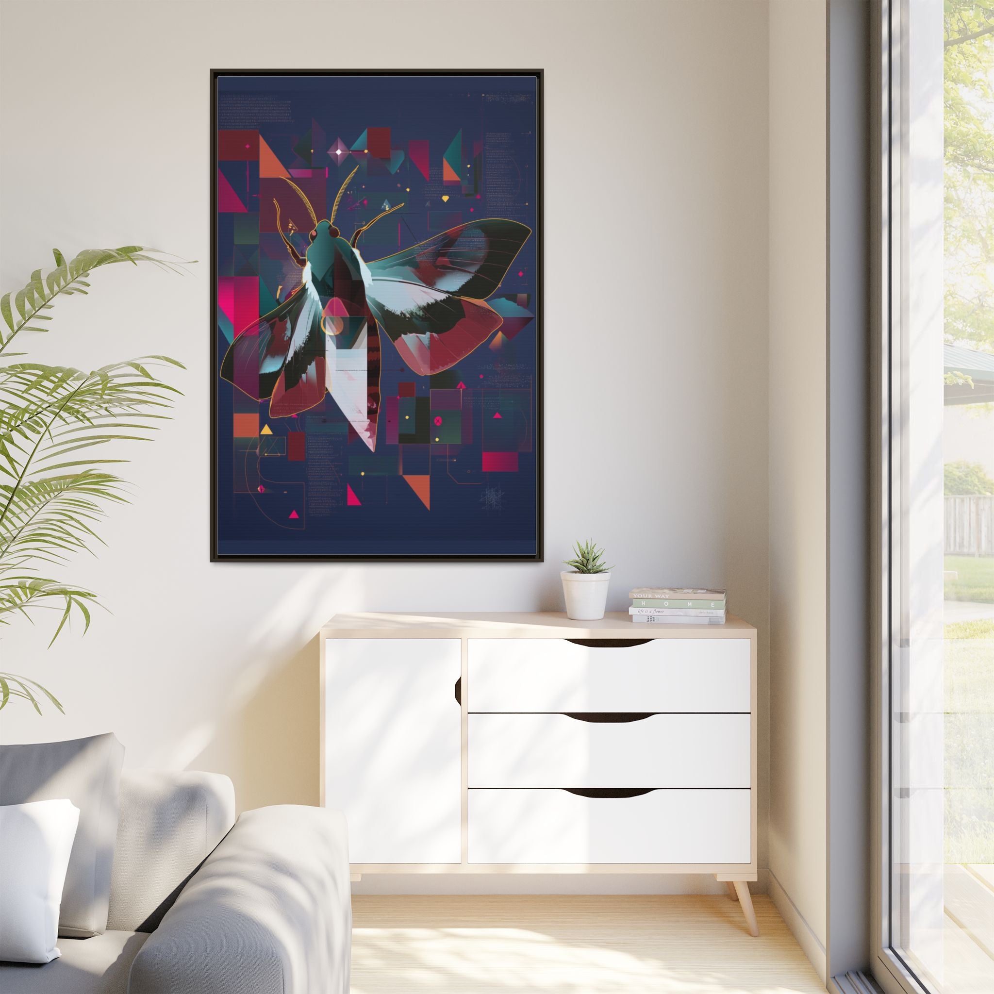 Digital Metamorphosis: Geometric Butterfly, Technological Nature   |    Custom Orders Available