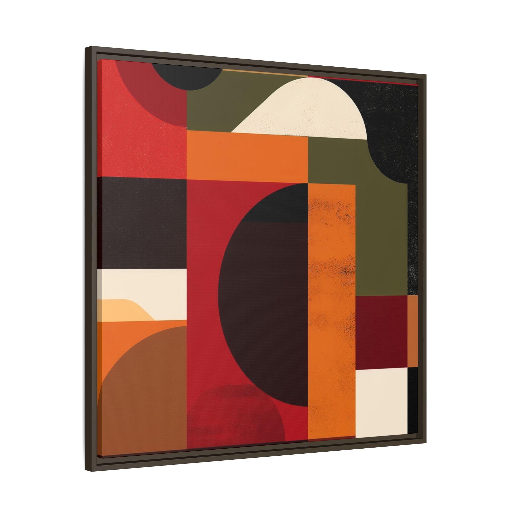 Geometric Convergence: Abstract Bauhaus Design, Constructivist Color Blocks, Architectural Art Composition   |   Custom Orders Accepted