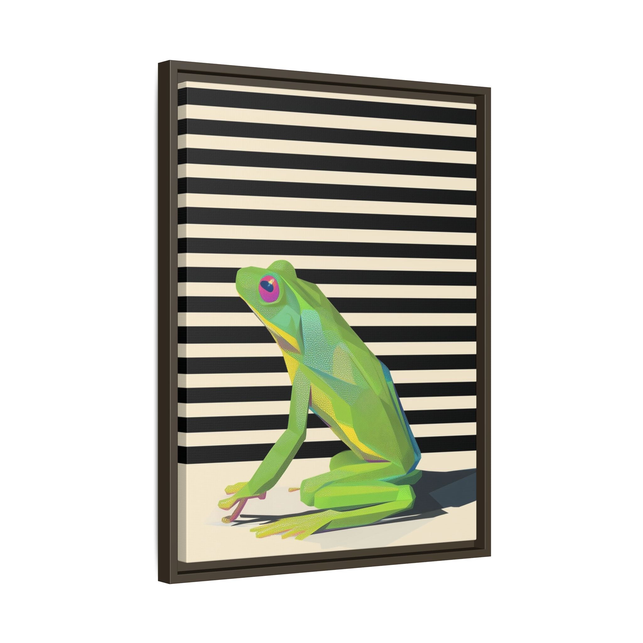 Geometric Frog: Minimalist Animal Portrait, Modern Graphic Design   |    Custom Orders Available