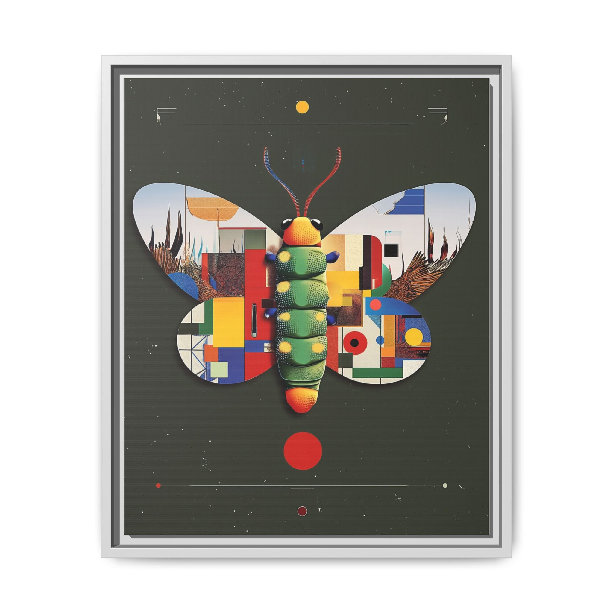 Geometric Butterfly: Bauhaus Digital Mosaic, Technological Nature Composition   |    Custom Orders Available