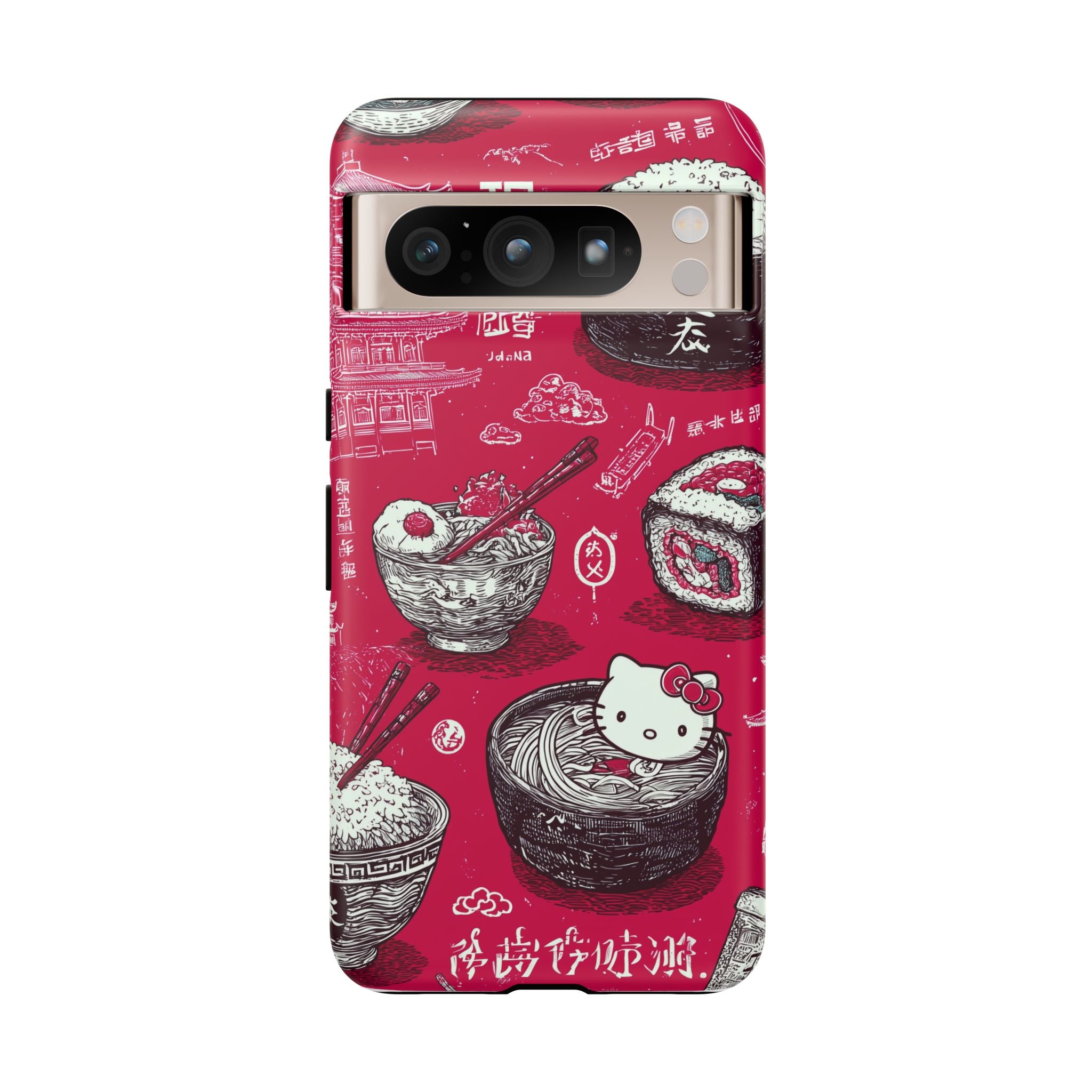 Japanese Kitty Vibrant Phone Case - Tough Case | Funky, Colorful, Unique Design for Personalization, Gift, Accessory, Protection, Trendy
