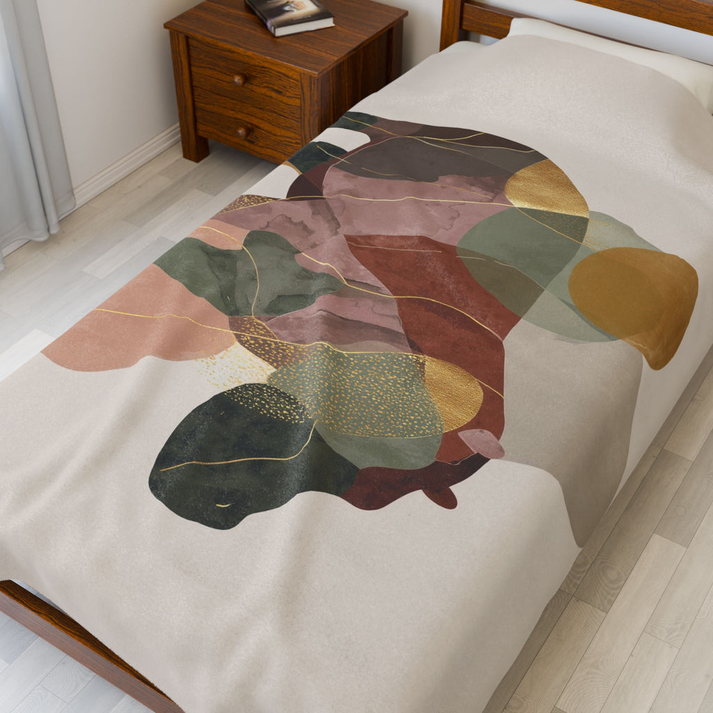 Geometric Hippo: Abstract Animal Art, Modern Cubist Style   |    Custom Orders Available