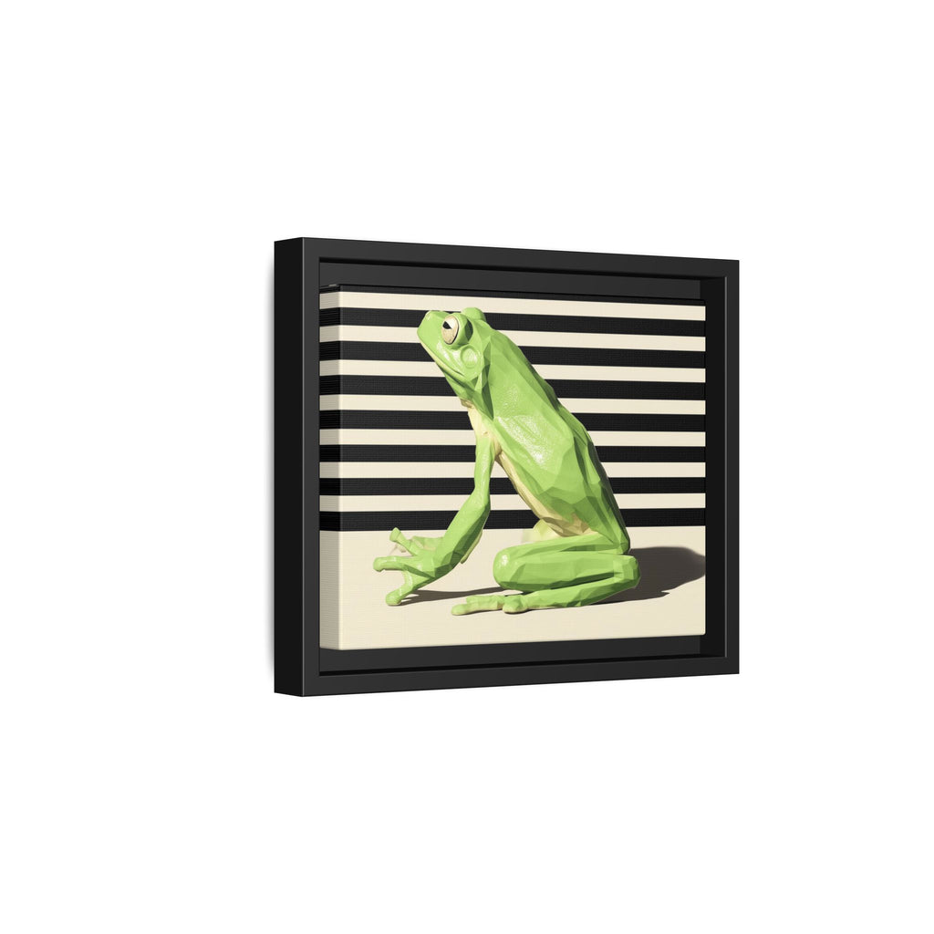 Geometric Frog Framed Print : Low-Poly Amphibian Design, Contemporary Minimalist Art   |  Personalized & Custom Orders Available