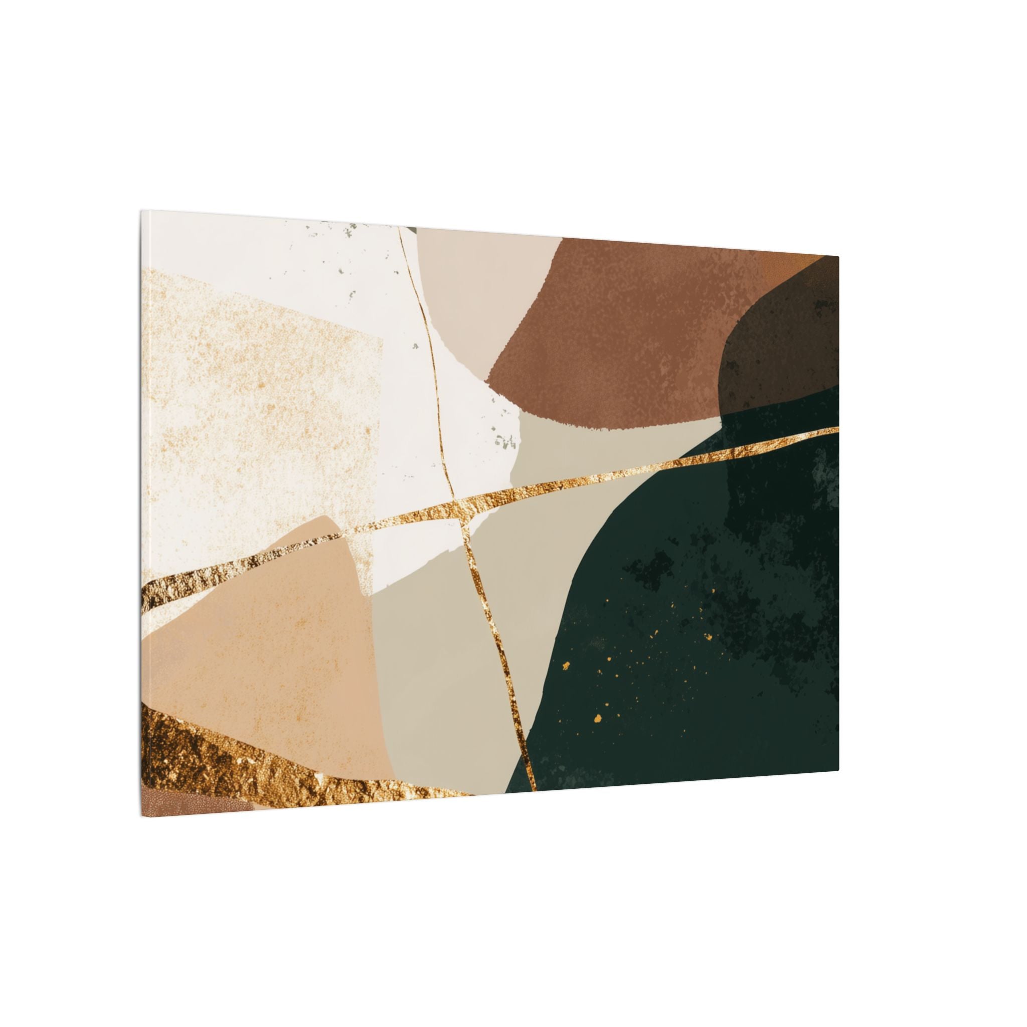 Canvas Print, Abstract Earthy Gold Wall Art, Modern Designer Home Decor, Stretched Matte Canvas; Thick, Multi-Size, Office Decor