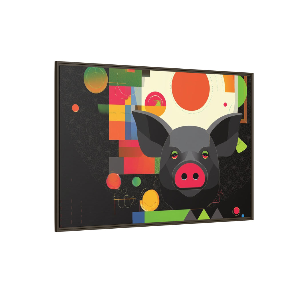 Prismatic Pig: Geometric Abstract Design, Digital Graphic Art Illustration   |    Custom Orders Available