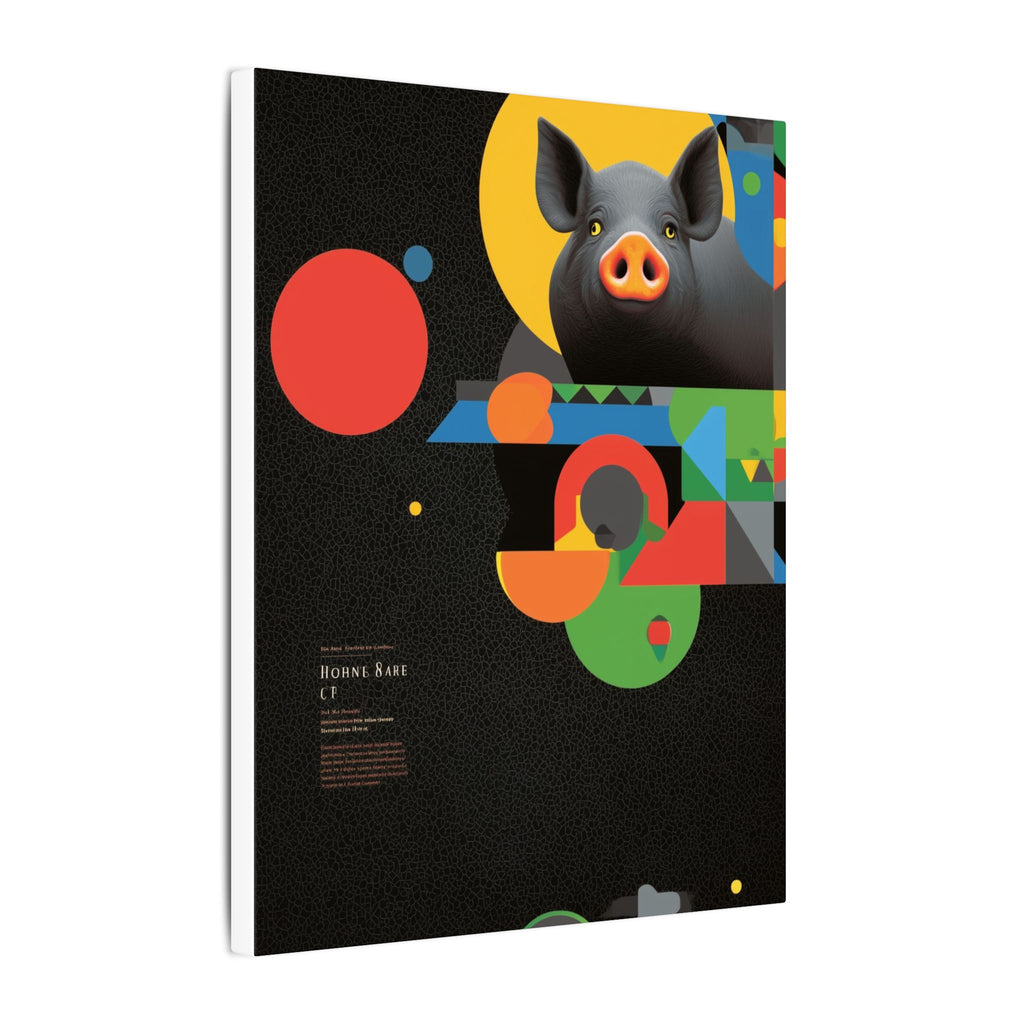 Geometric Pig Odyssey: Abstract Graphic Design Poster, Avant-Garde Animal Art   |    Custom Orders Available