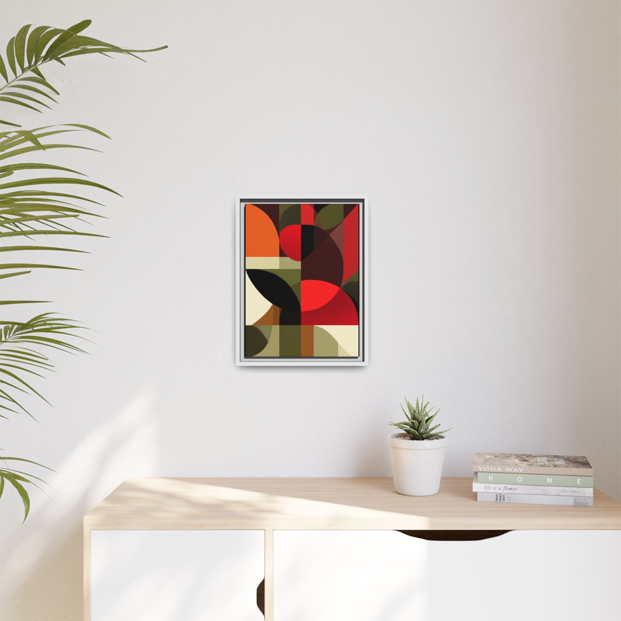 Geometric Fusion: Modern Abstract Composition, Cubist Color Blocks, Architectural Form Harmony   |   Custom Orders Accepted