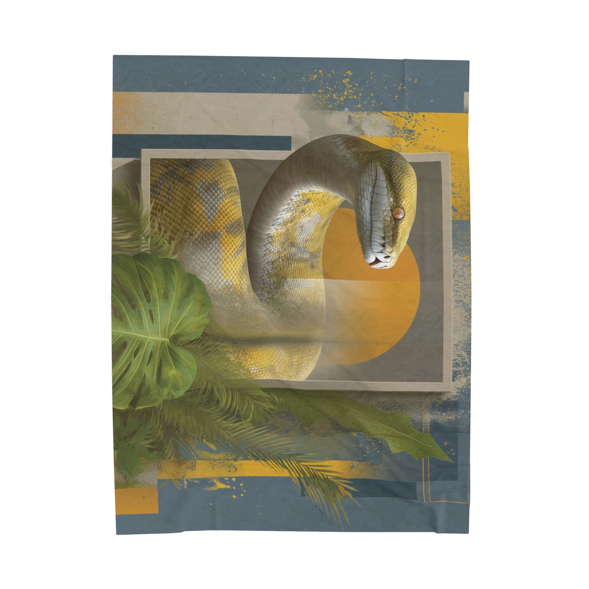 Serpent's Geometry: Tropical Scales in Digital Abstract, Contemporary Wildlife Art   |    Custom Orders Available