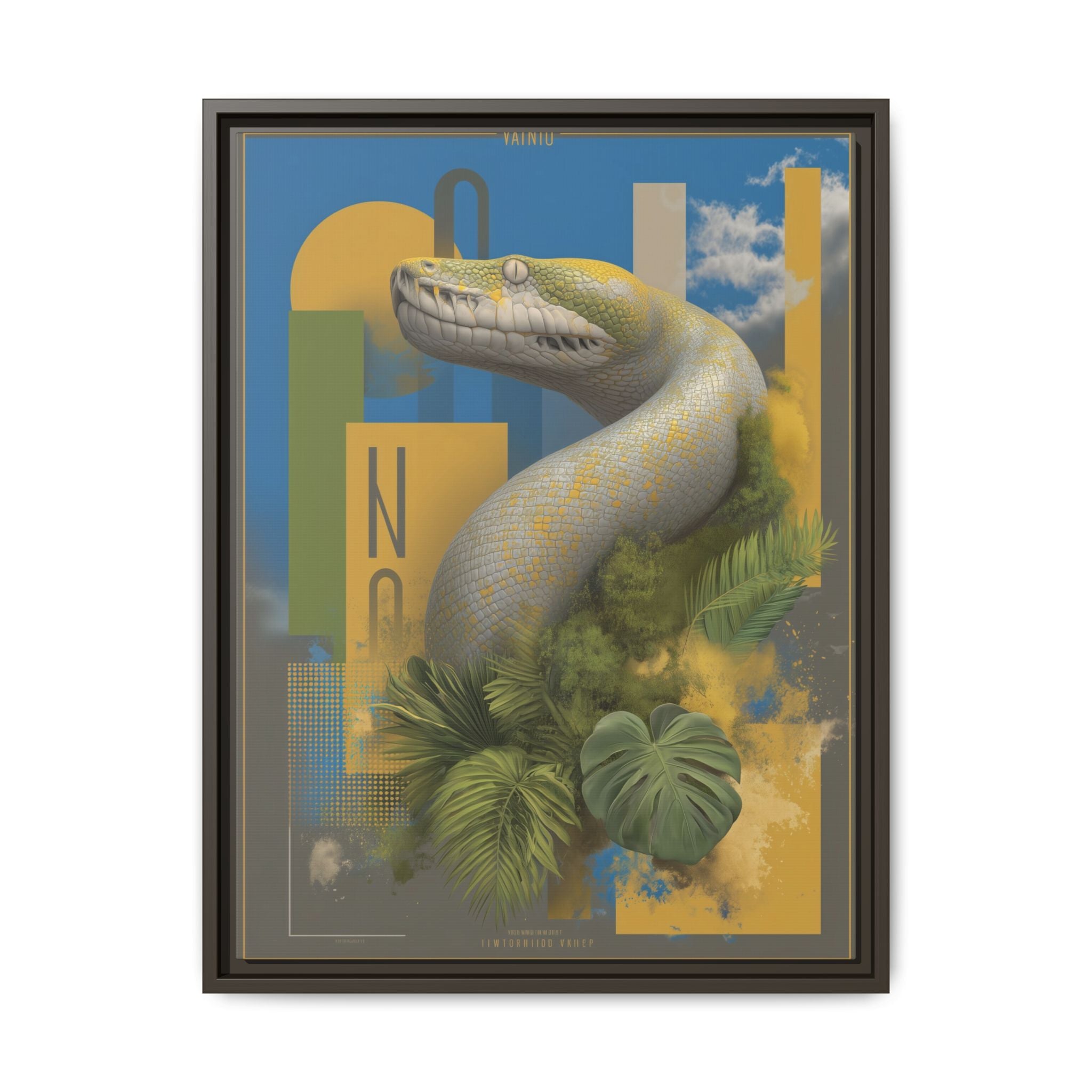 Serpent's Geometry: Tropical Realism, Digital Wildlife Composition   |    Custom Orders Available