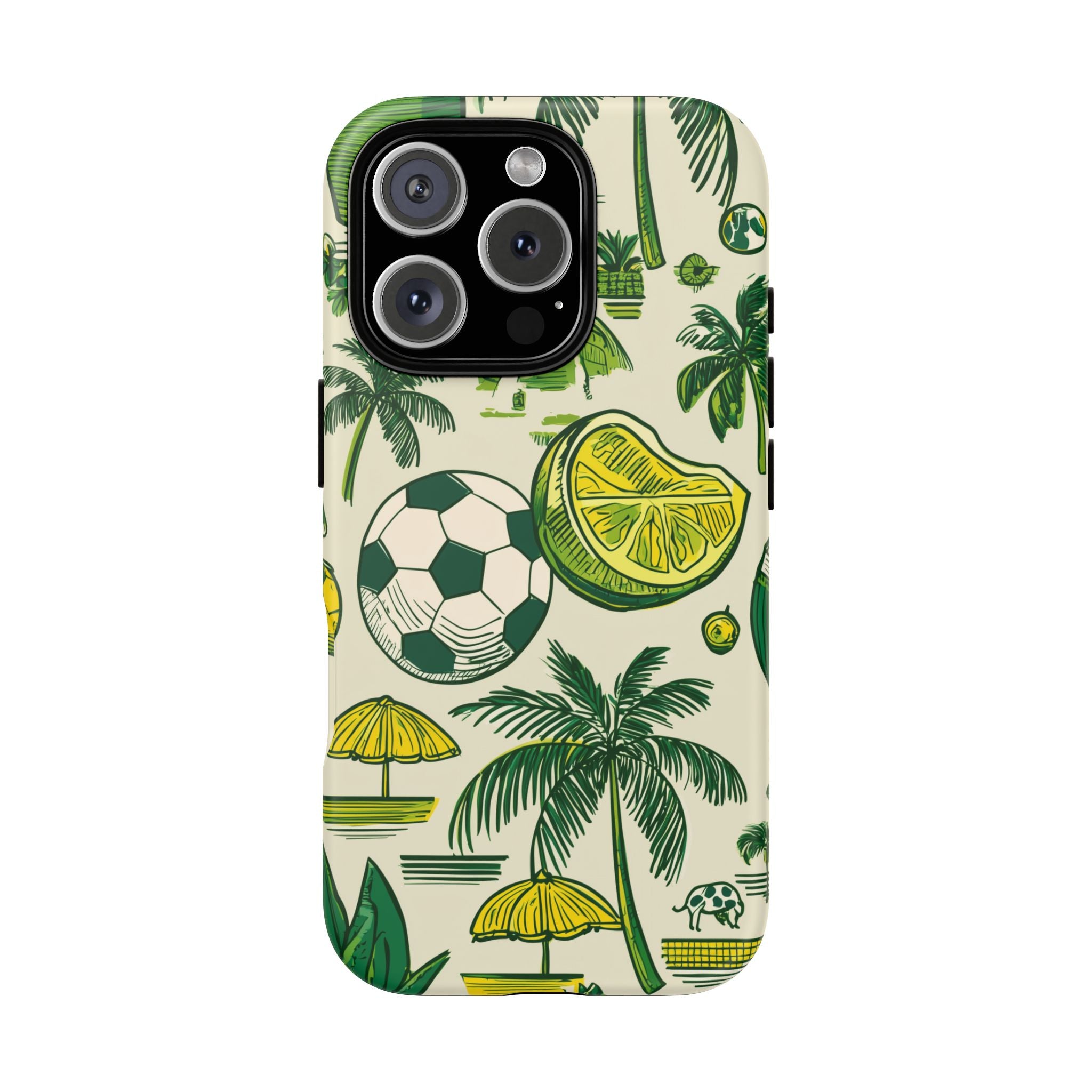 Summer Tough Cases: Sporty Tropical Phone Case, Fun Beach Vibe Phone Accessory, Summer Travel Gift, Colorful Phone Cover, Casual Style Tech