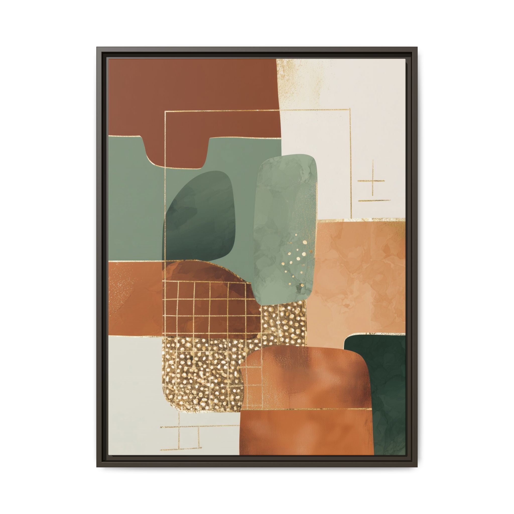 Geometric Harmony: Abstract Minimalist Art, Mid-Century Modern Design, Organic Shapes Composition   |   Custom Orders Accepted