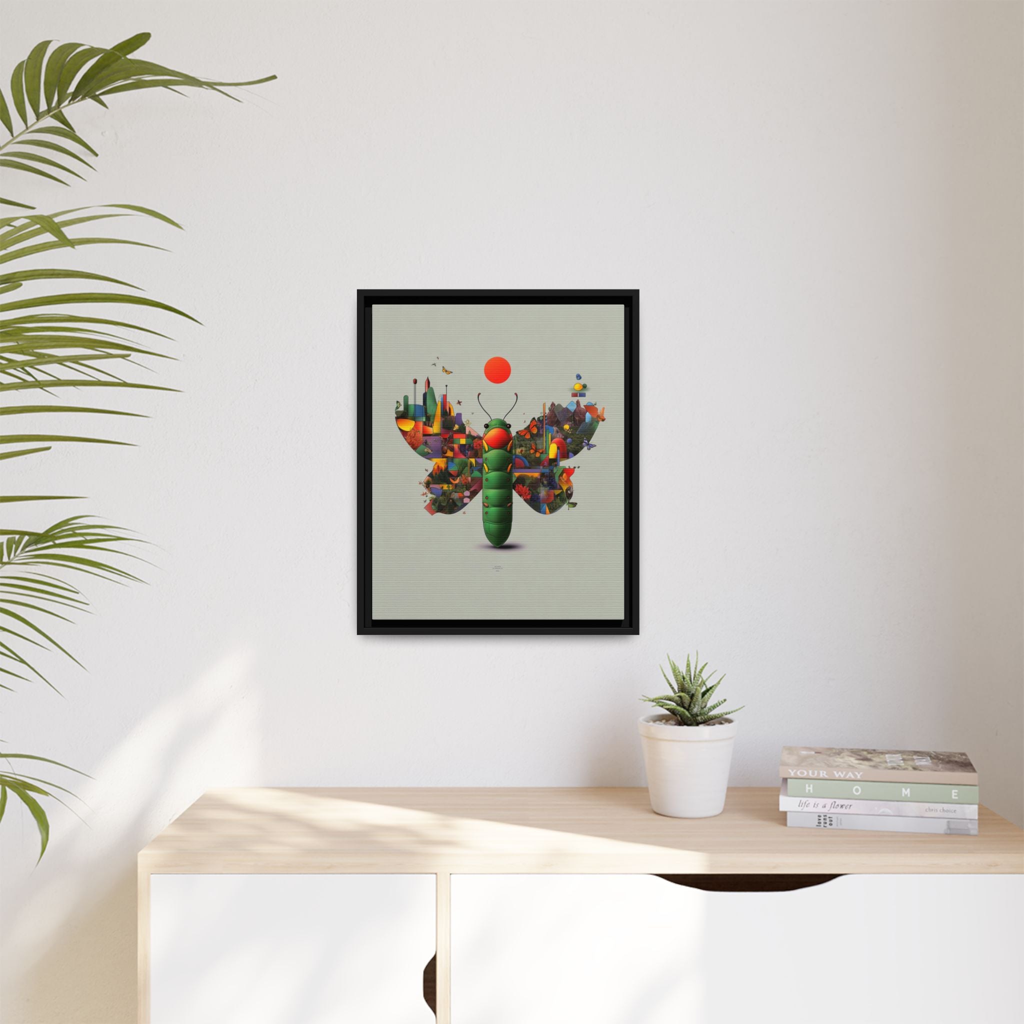 Metamorphosis of Geometry: Digital Nature Mosaic, Surreal Butterfly Landscape   |    Custom Orders Available