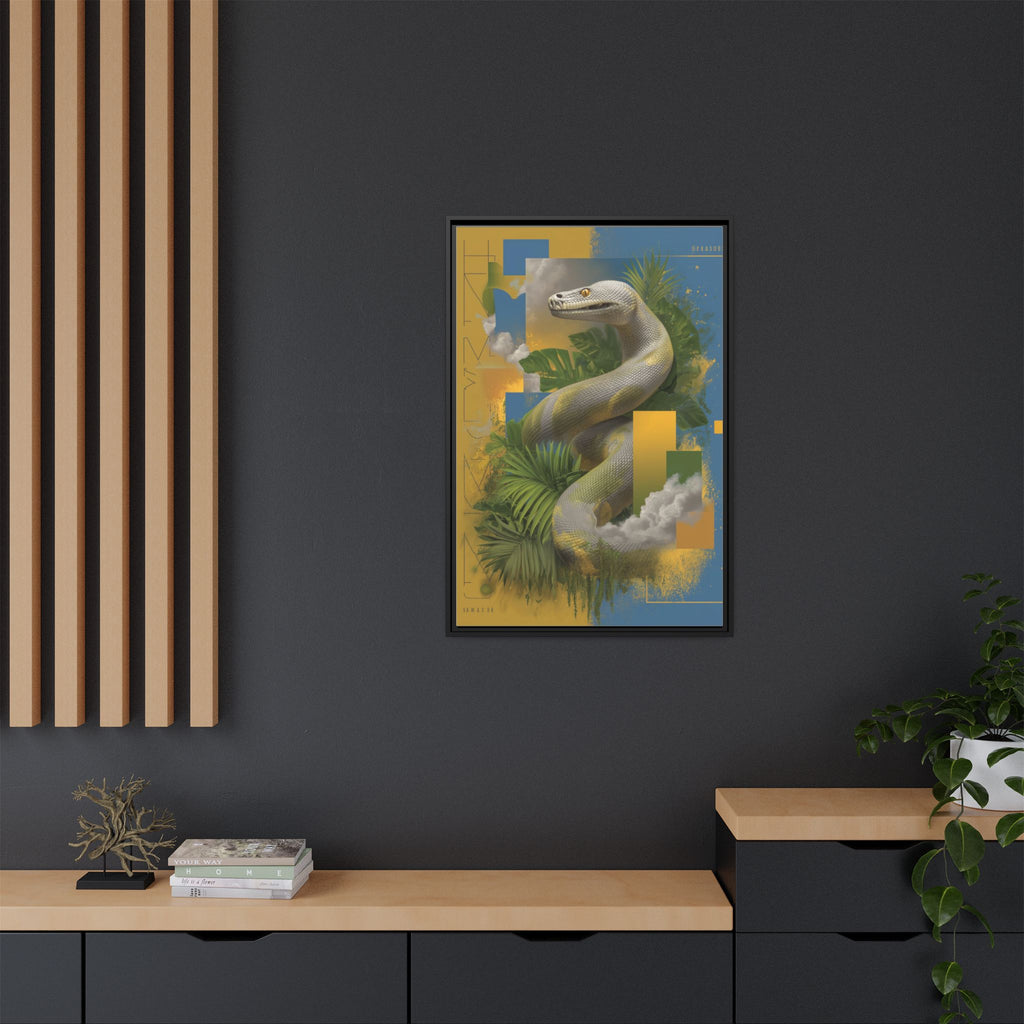 Serpent of Surreal Geometries: Tropical Hyperrealism, Digital Snake Illustration   |    Custom Orders Available