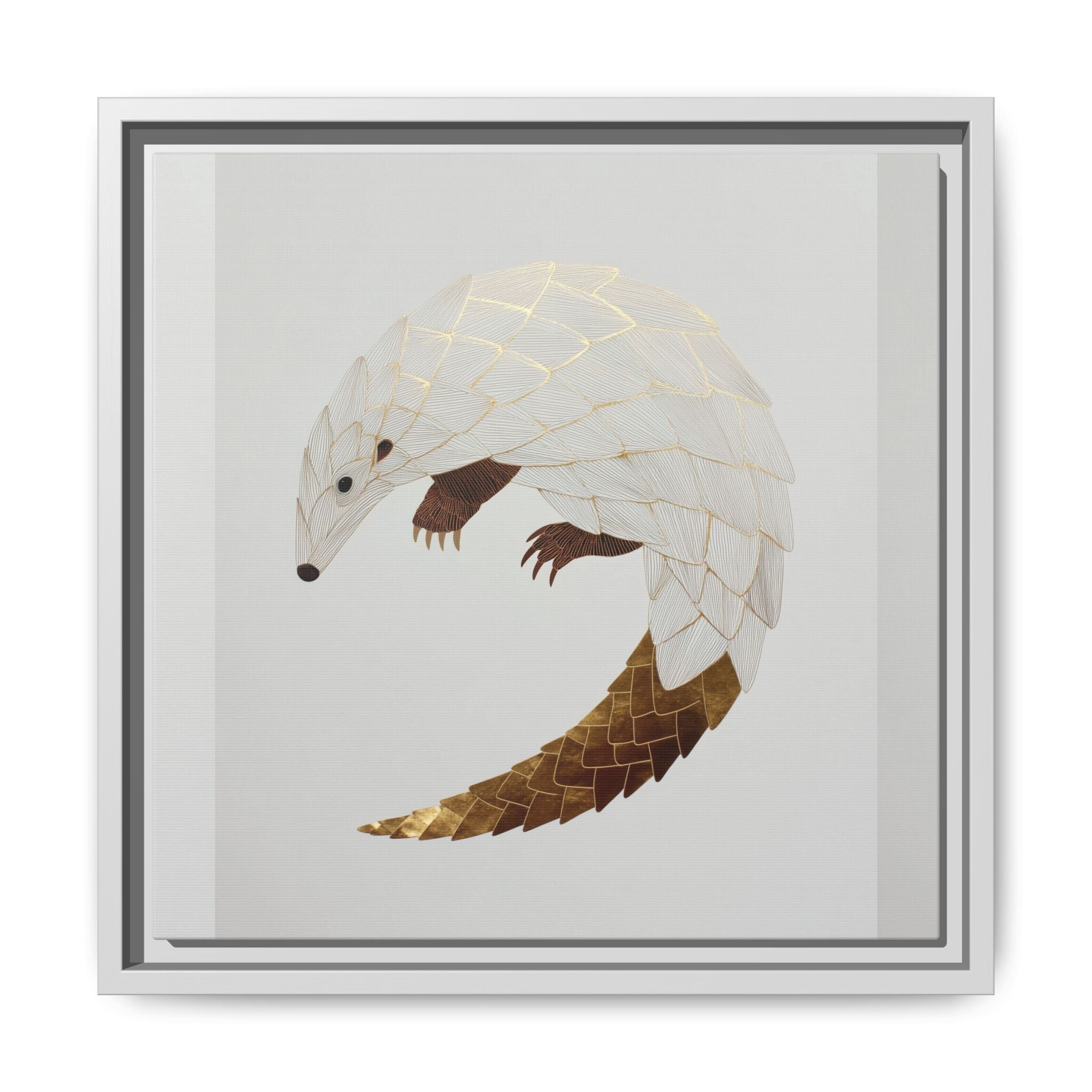 Geometric Hedgehog: Minimalist Wildlife Illustration, Layered Metallic Geometric Art   |    Custom Orders Available