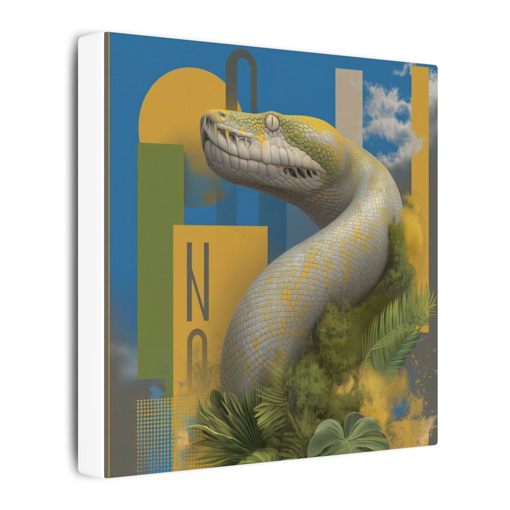 Serpent Sovereignty: Digital Wildlife Illustration, Geometric Botanical Landscape   |    Custom Orders Available