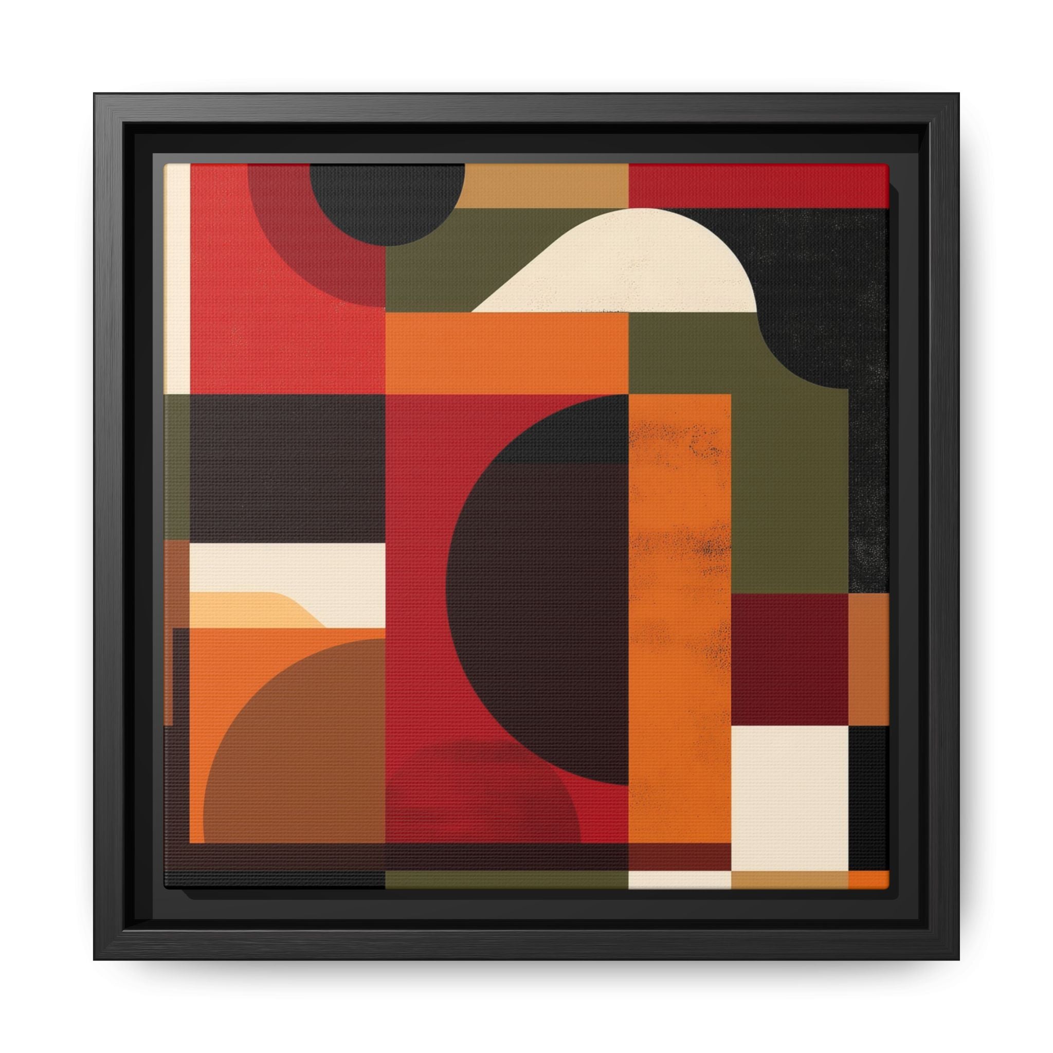Geometric Convergence: Abstract Bauhaus Design, Constructivist Color Blocks, Architectural Art Composition   |   Custom Orders Accepted