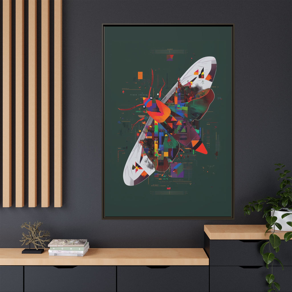 Digital Metamorphosis Framed Print : Geometric Butterfly Synthesis, Technological Nature Rendering   |   Custom Orders Available