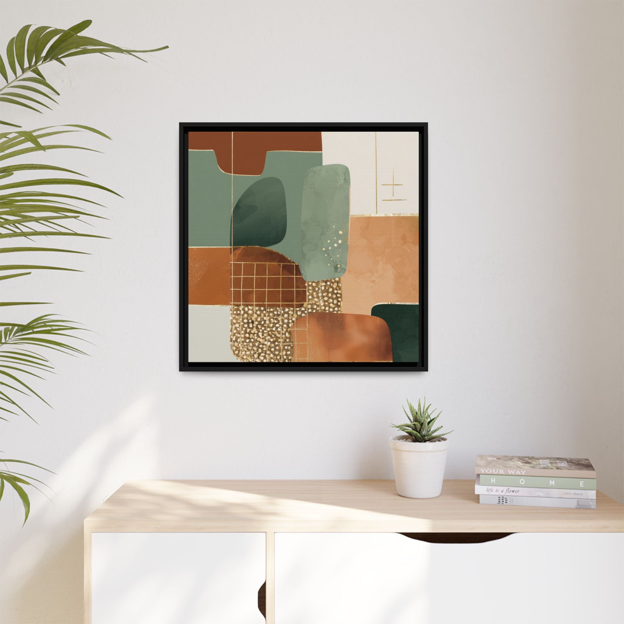 Geometric Harmony: Abstract Minimalist Art, Mid-Century Modern Design, Organic Shapes Composition   |   Custom Orders Accepted