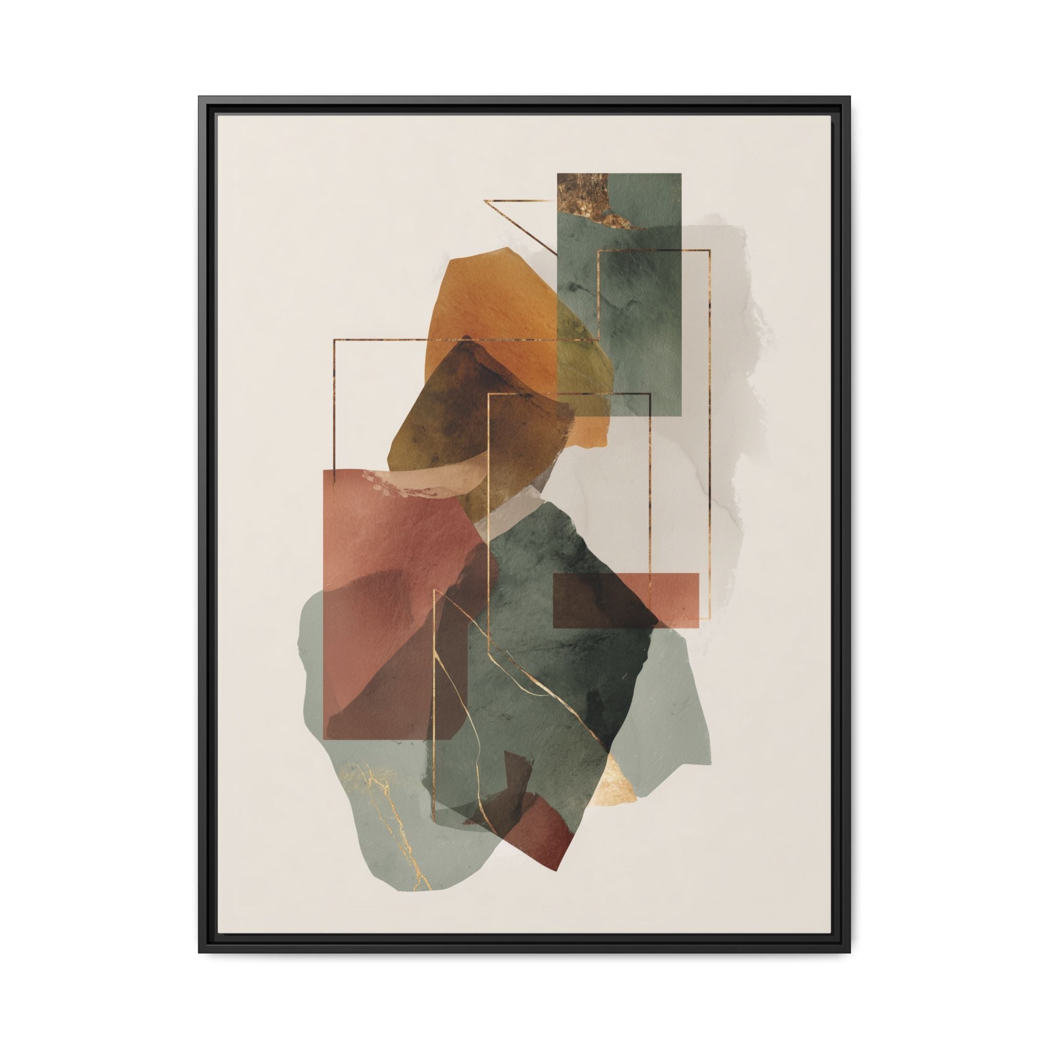 Harmonic Geometries: Architectural Abstraction, Earthy Palette, Minimalist Composition   |   Custom Orders Accepted