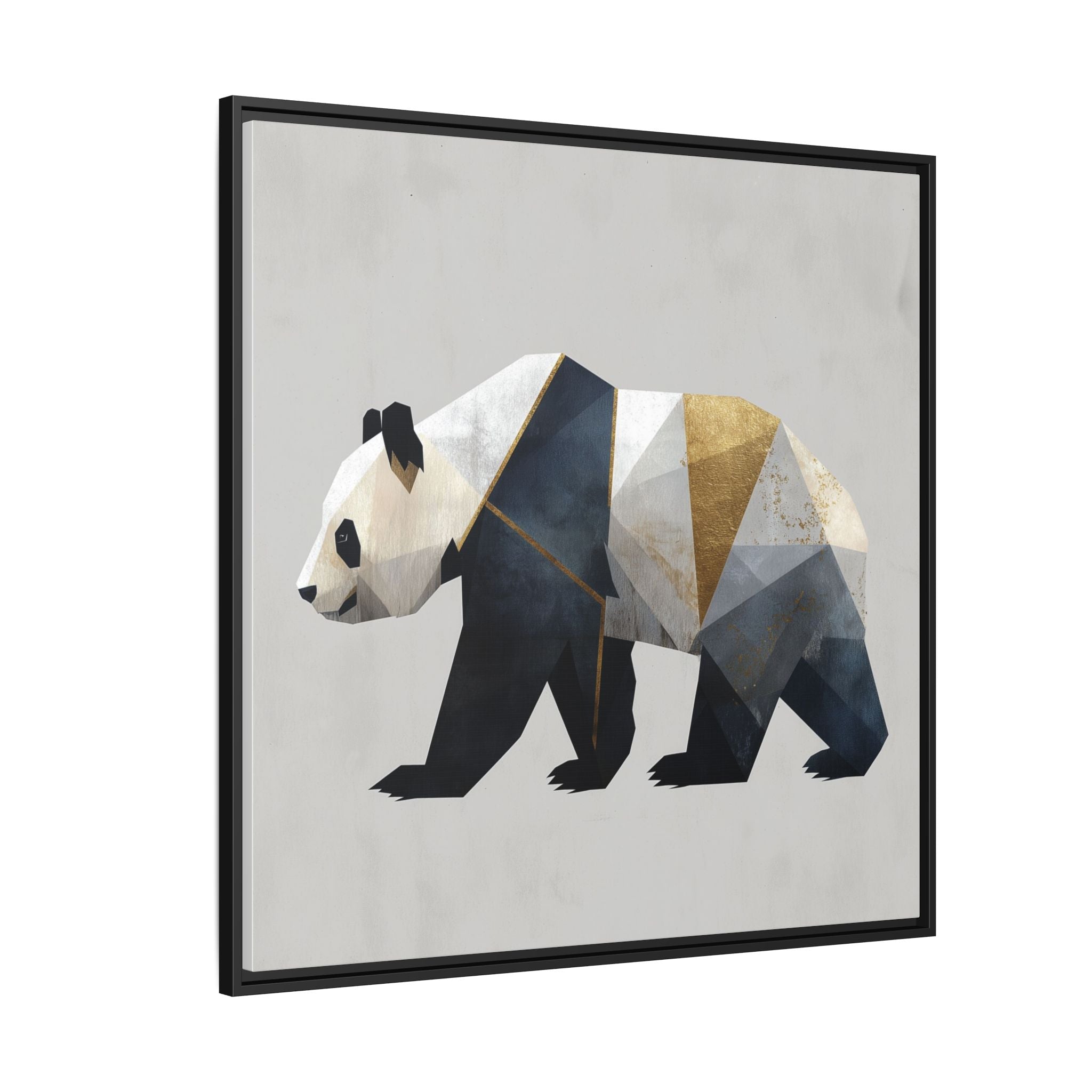 Geometric Panda: Cubist Animal Portrait, Modern Minimalist Art Style   |  Personalized & Custom Orders Available