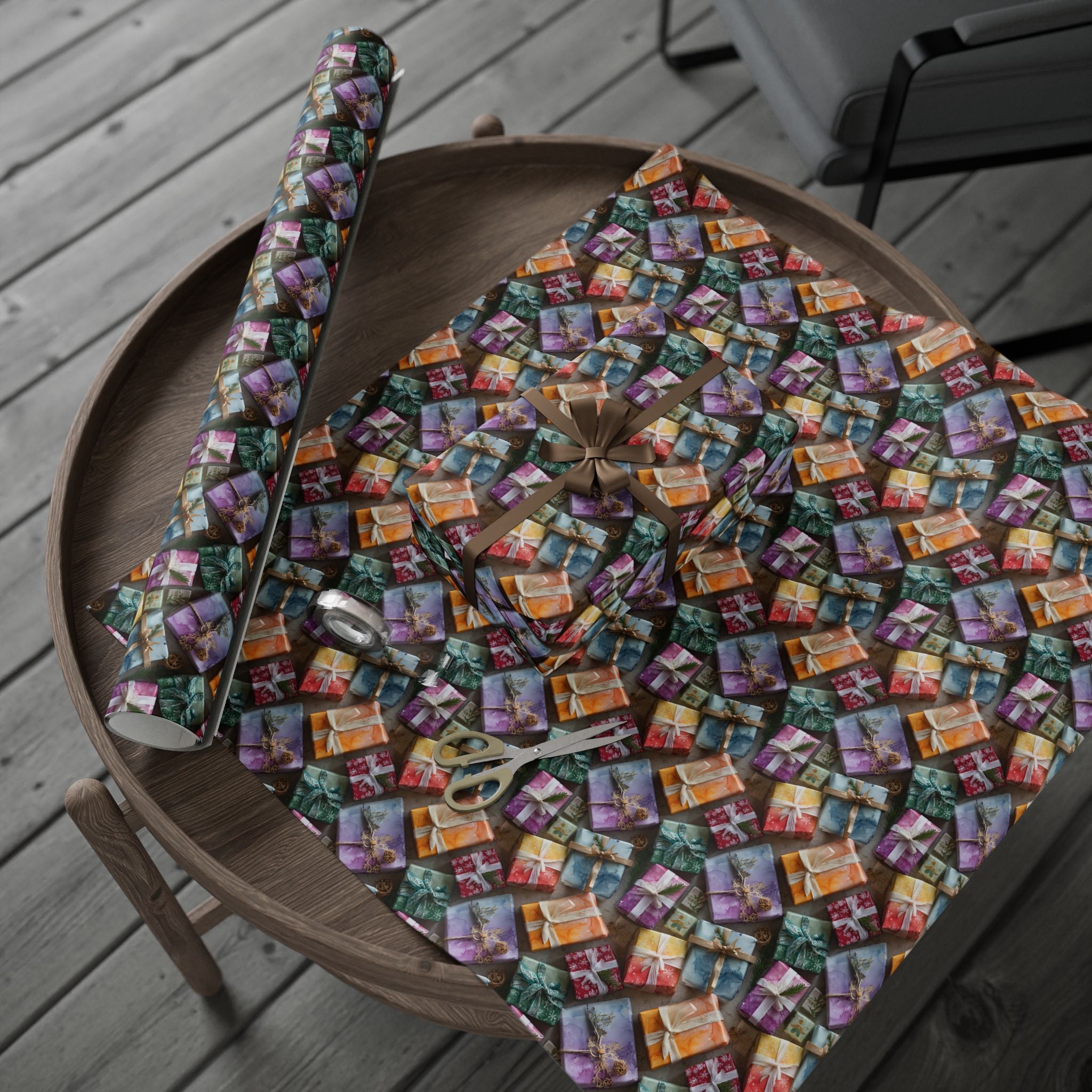 Wrapping Paper — Colorful Quilt Patch Pattern Gift Wrap (Holiday, Birthday, Craft Lovers)