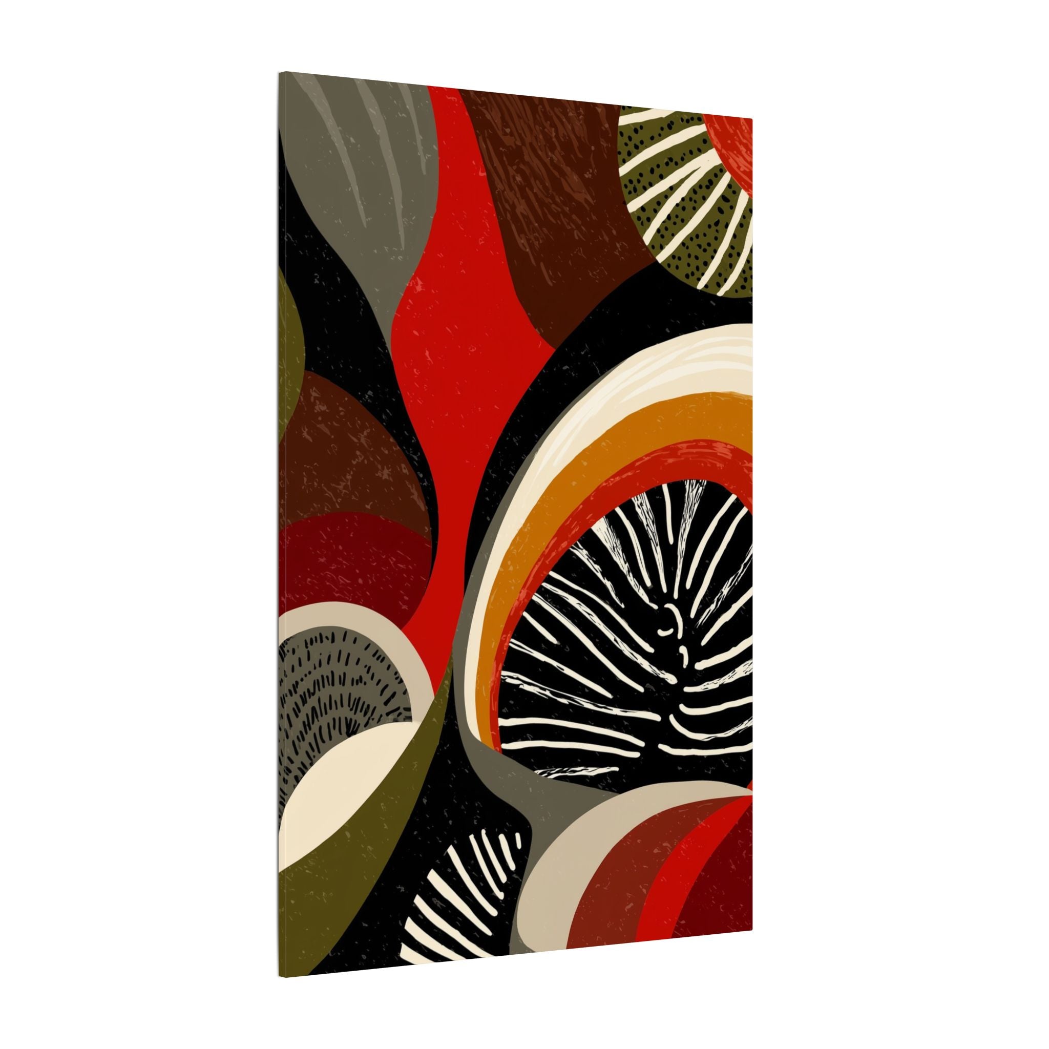 Harmonic Convergence: Organic Geometry, Mid-Century Modern Abstract, Earthy Palette Composition   |   Custom Orders Accepted