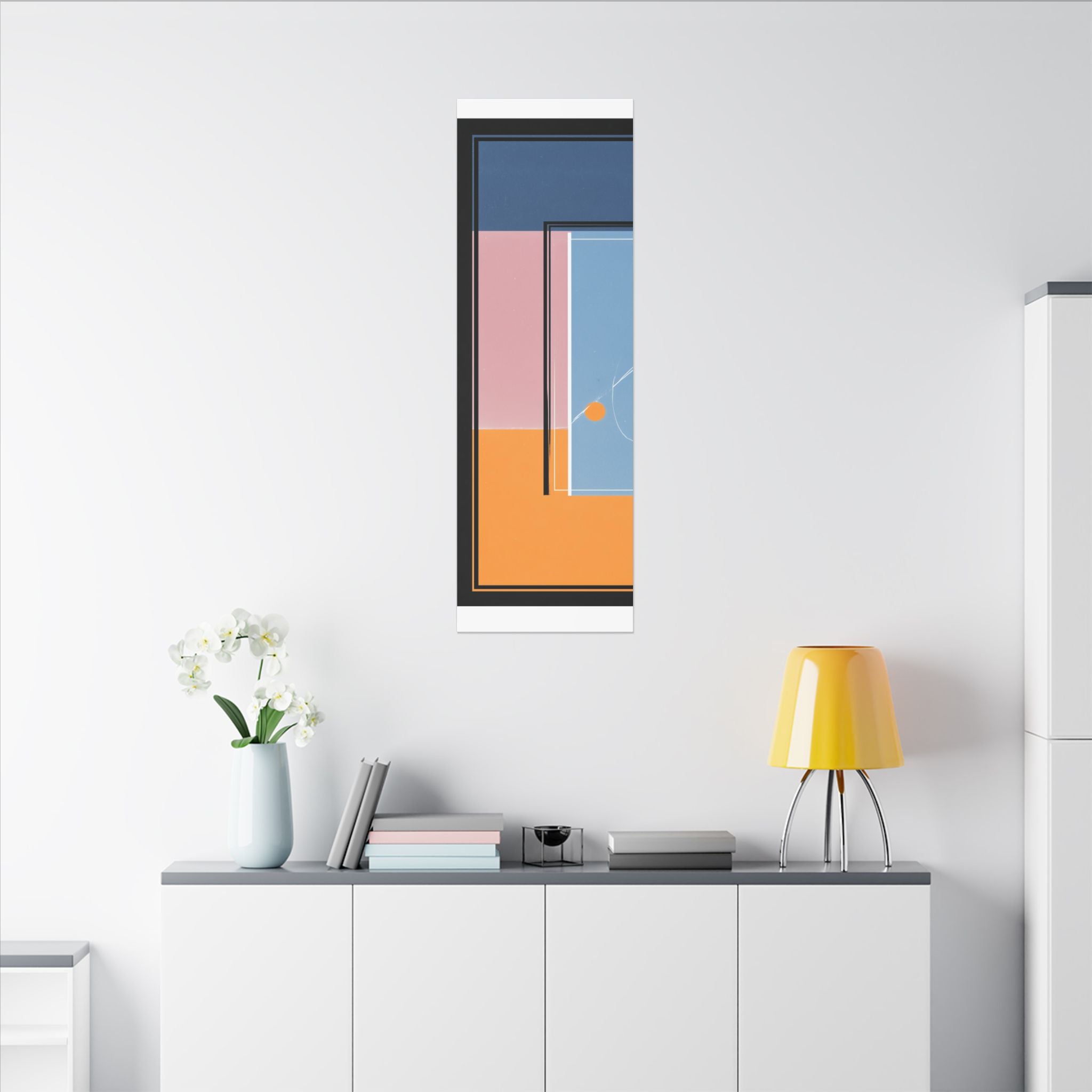 Geometric Harmony: Abstract Minimalist Composition, Modernist Color Fields, Constructivist Design Principles   |   Custom Orders Accepted