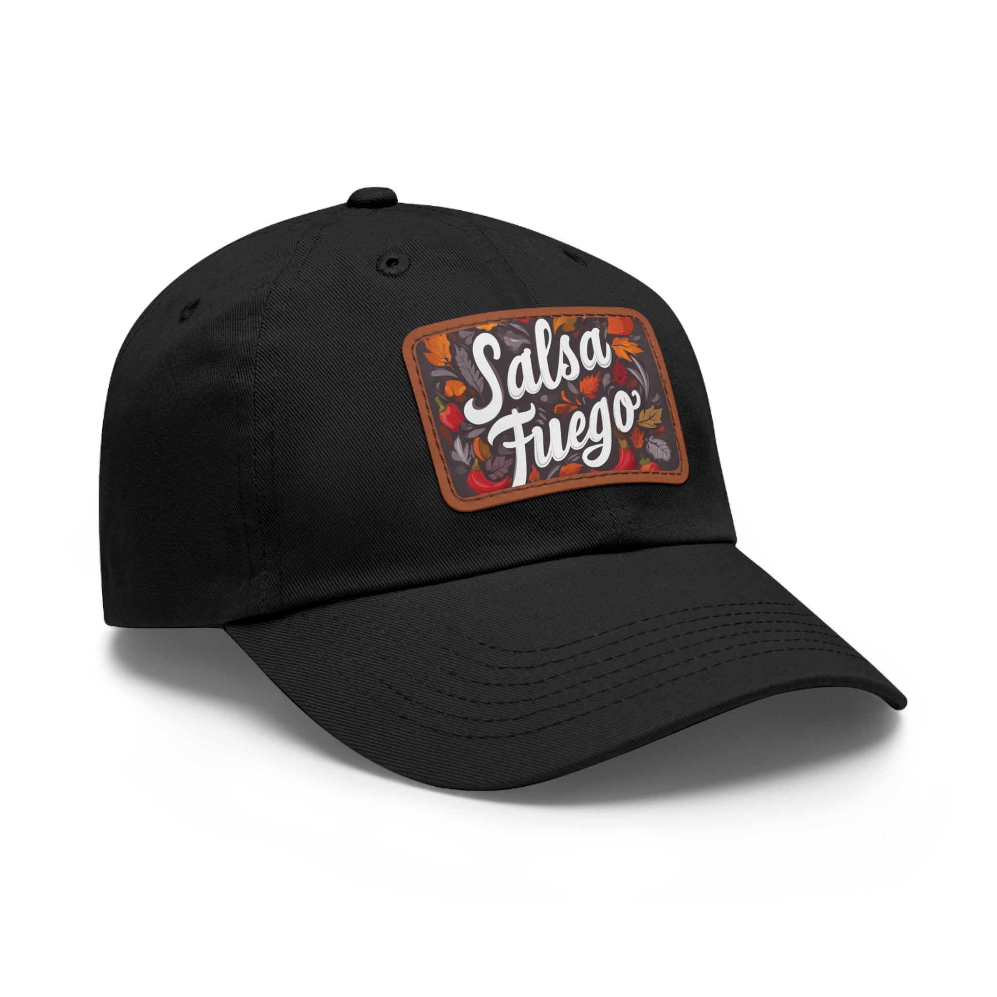 Salsa Fuego Floral Dad Hat with Leather Patch (Rectangle)