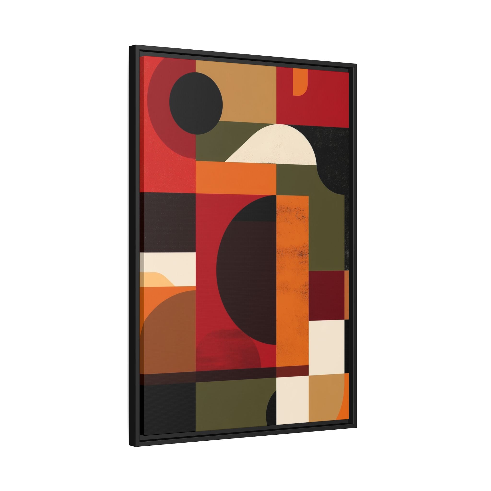 Geometric Convergence: Abstract Bauhaus Design, Constructivist Color Blocks, Architectural Art Composition   |   Custom Orders Accepted
