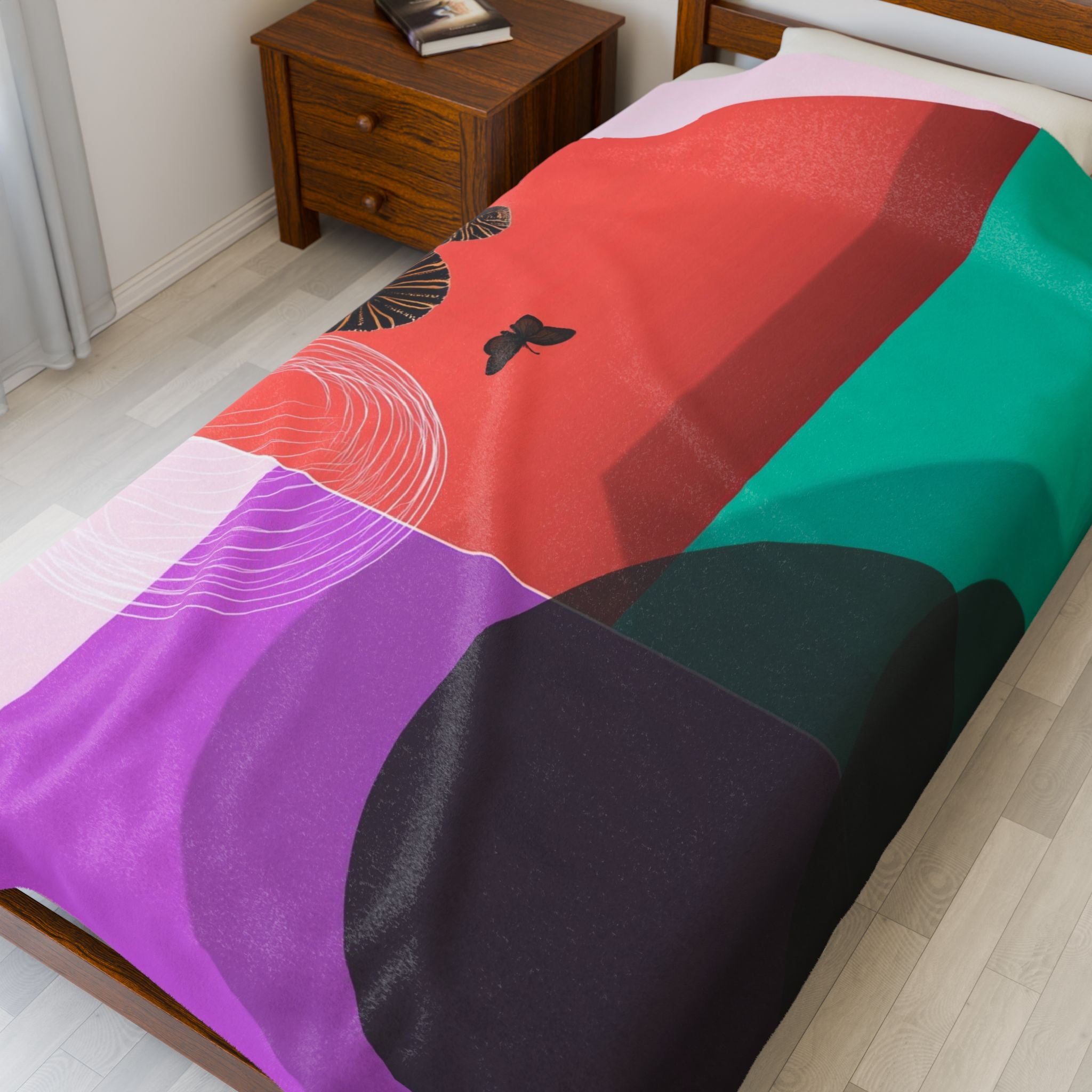 Metamorphosis of Geometry: Asymmetrical Abstract Composition, Translucent Color Quadrants   |    Custom Orders Available