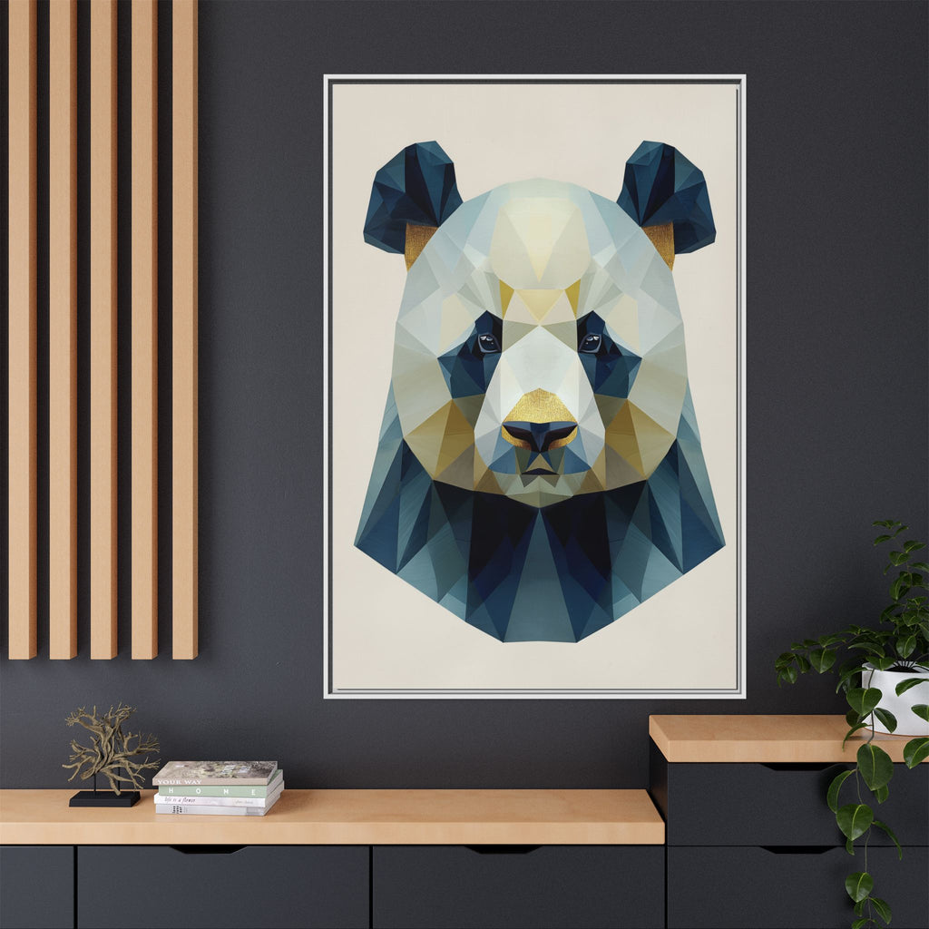 Geometric Panda Prism: Low-Poly Digital Wildlife Art, Minimalist Triangular Design   |  Personalized & Custom Orders Available