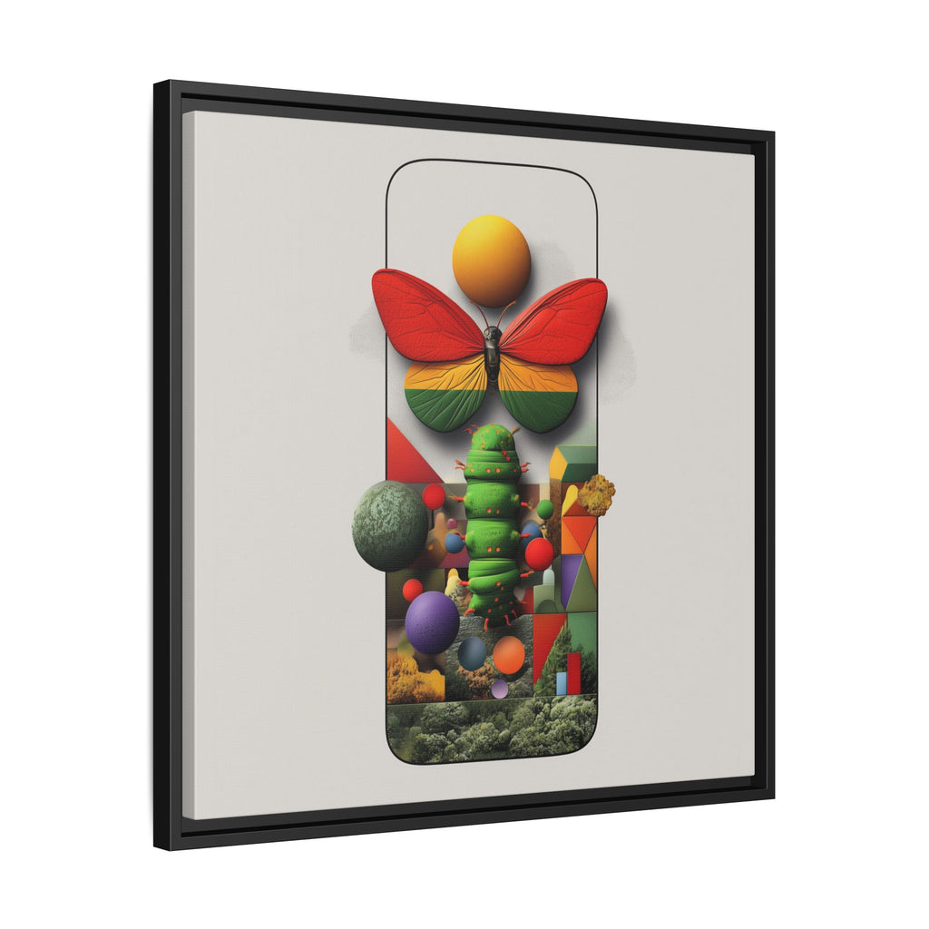 Metamorphosis Framed Print : Geometric Nature Transformation, Vibrant Butterfly Composition   |  Personalized & Custom Orders Available