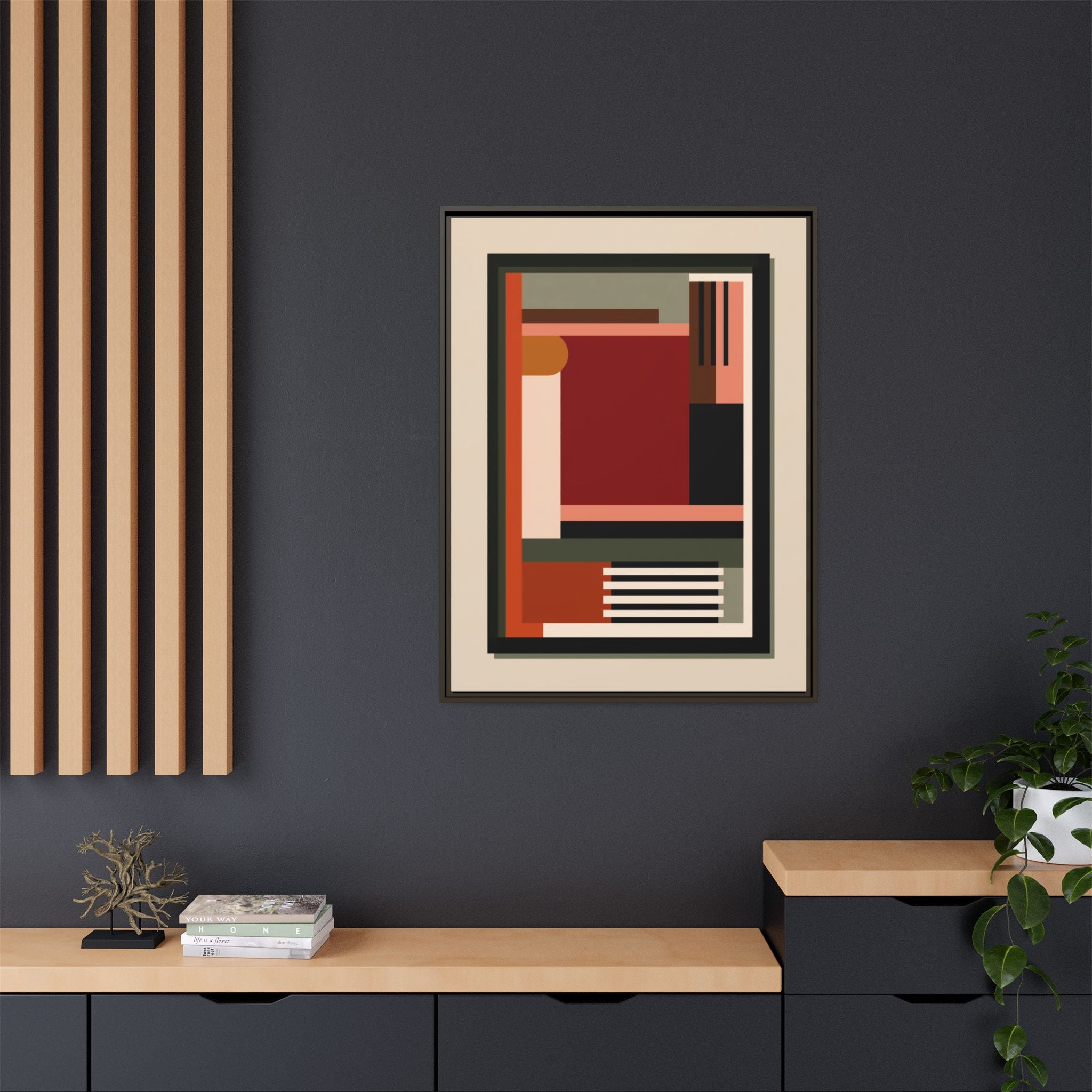 Architectural Geometries: Modern Abstract Composition, Bauhaus-Inspired Design, Geometric Color Blocking   |   Custom Orders Accepted