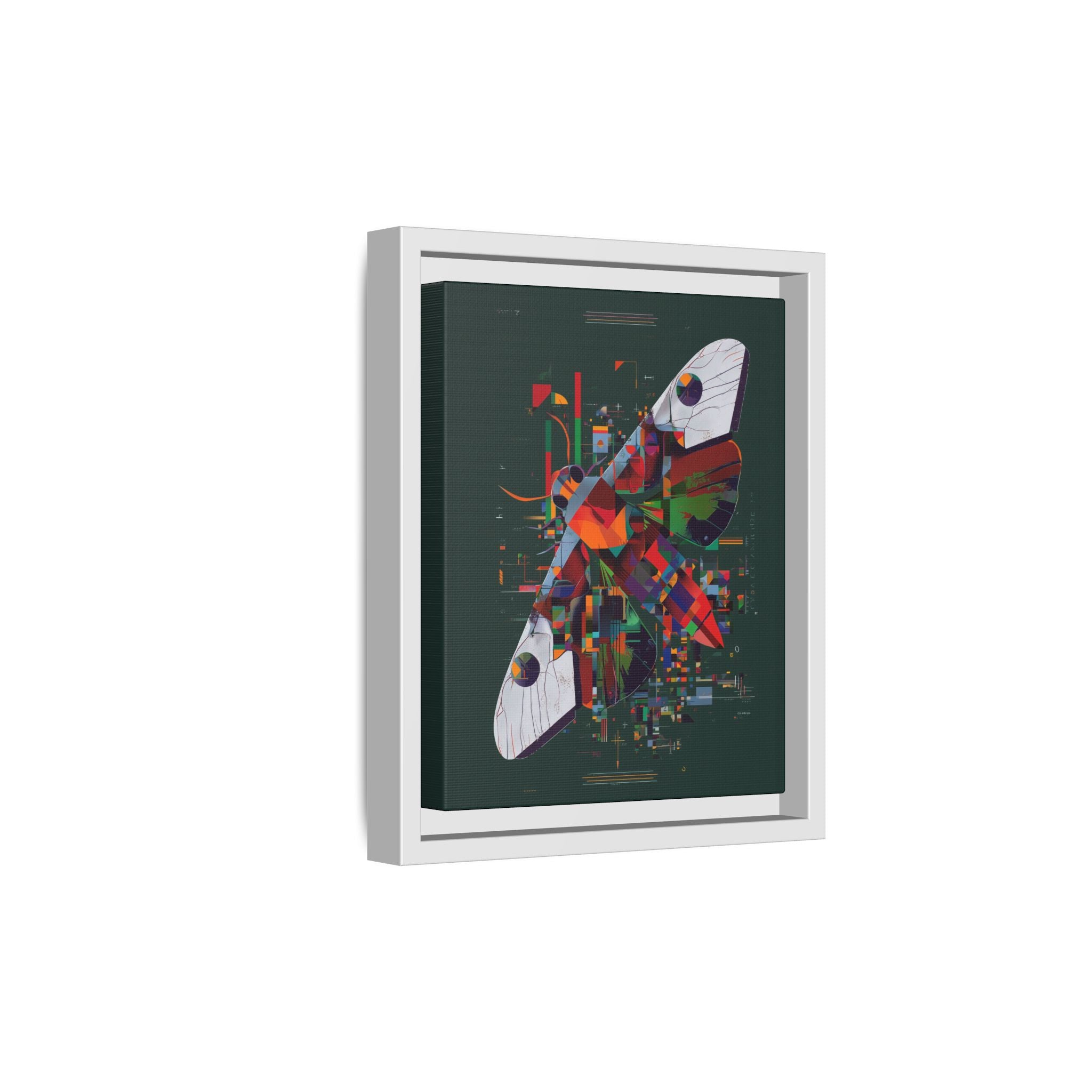 Digital Metamorphosis Framed Print: Geometric Butterfly Abstrac, Cubist Technological   |  Personalized & Custom Orders Available