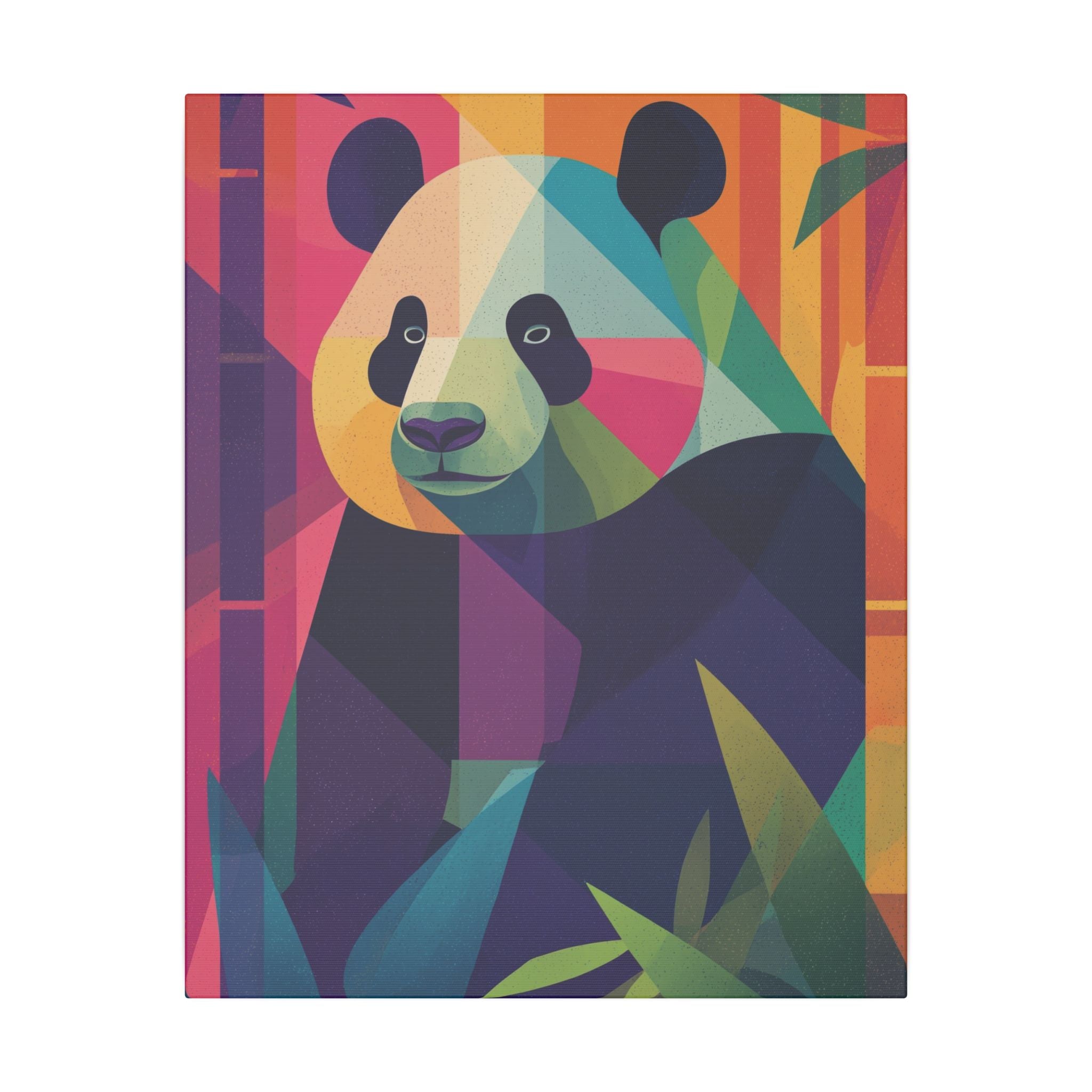 Fragmented Panda: Geometric Wildlife Art, Polygonal Design Illustration, Contemporary Color Mosaic   |  Personalized & Custom Orders