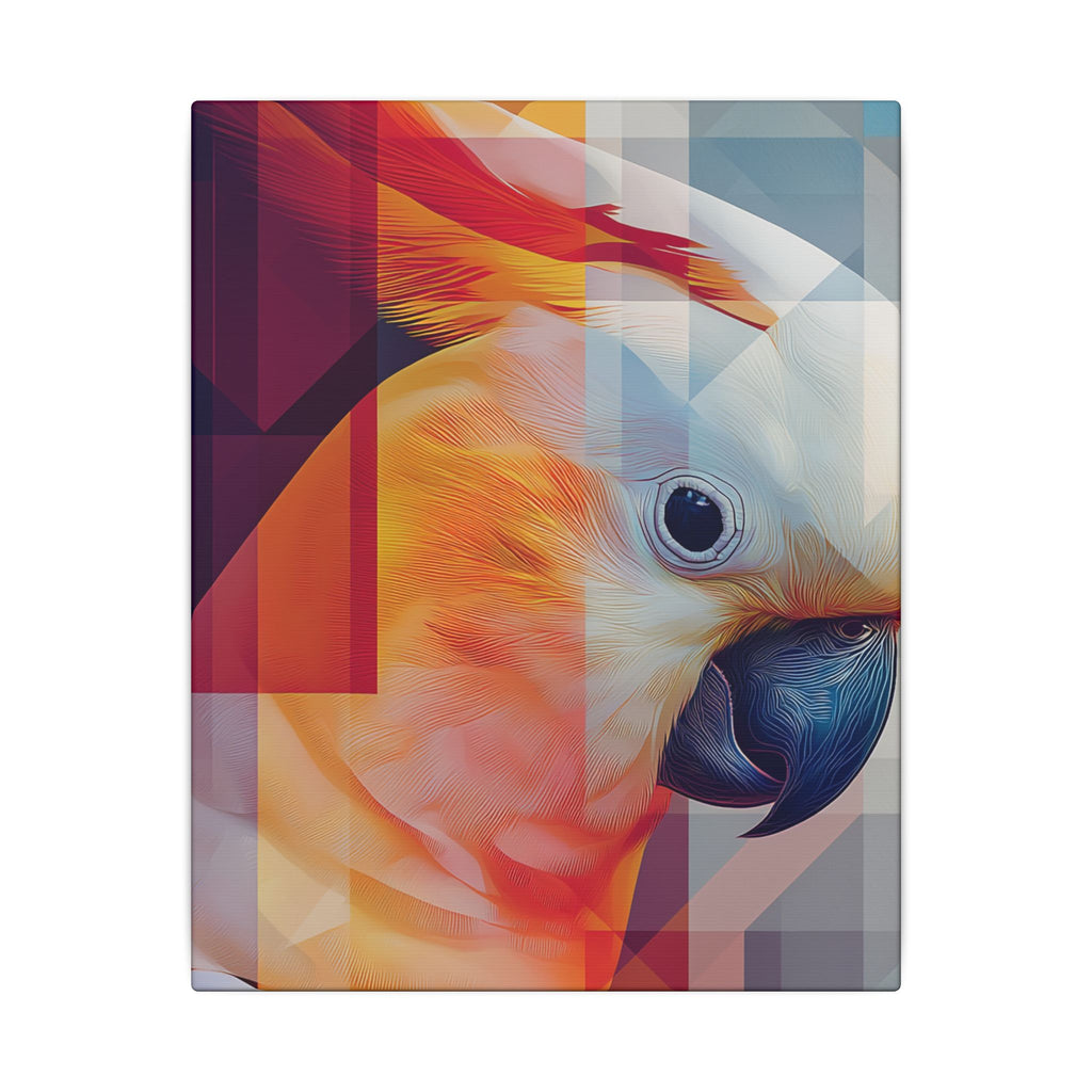 Prismatic Parrot: Geometric Digital Portrait, Fractured Mosaic Avian Art   |    Custom Orders Available