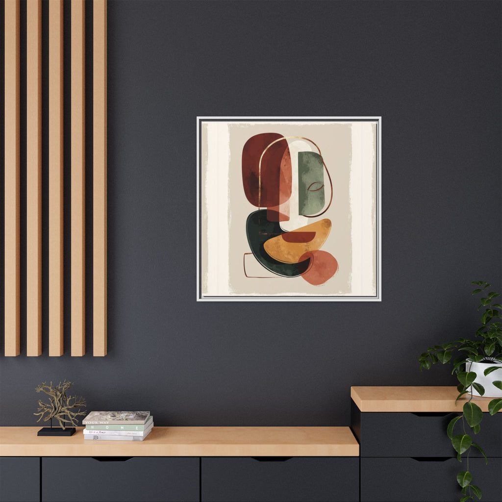 Layered Geometries: Mid-Century Modern Composition, Organic Abstract Design, Translucent Intersecting Shapes   |   Custom Orders Accepted