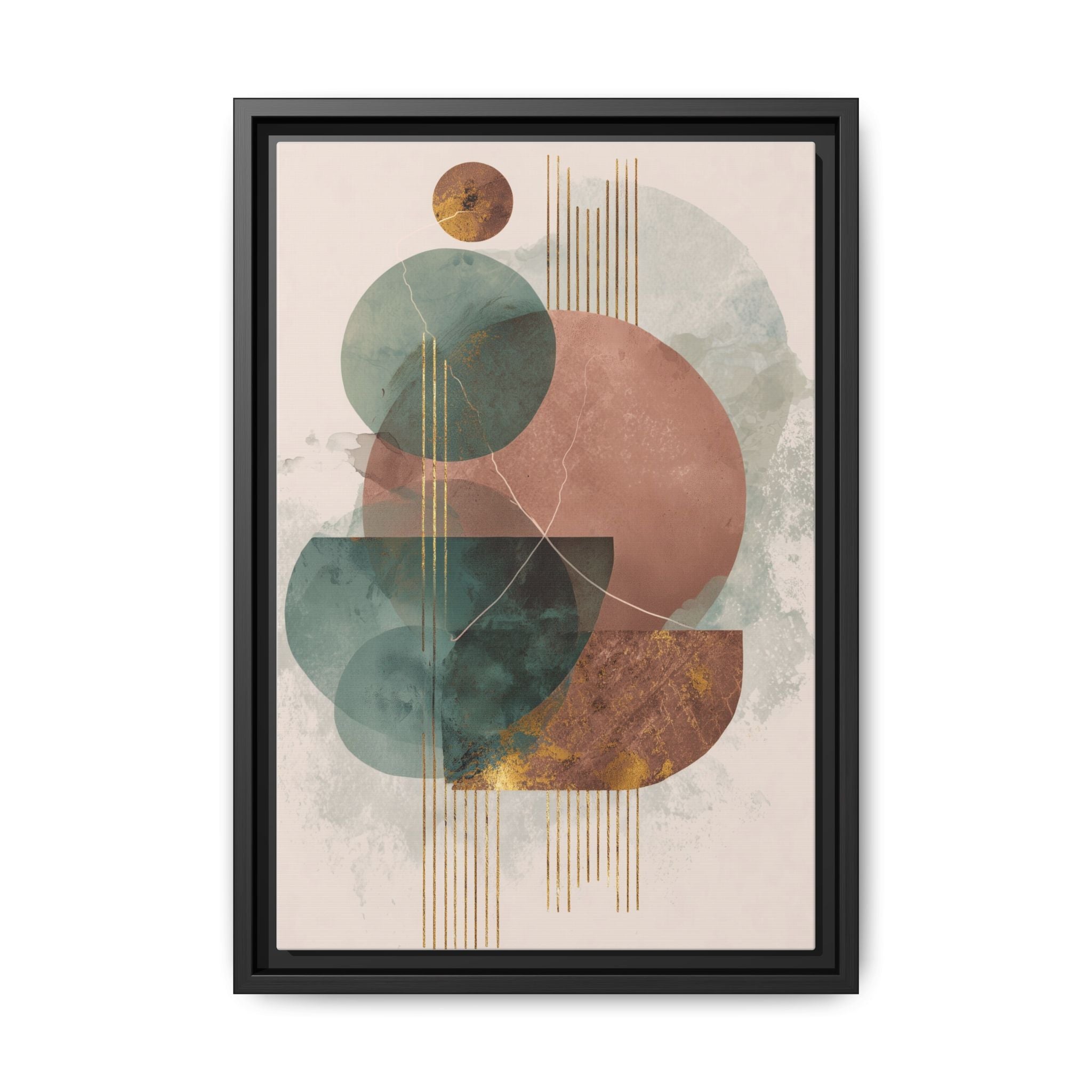 Translucent Geometries: Abstract Circles, Mid-Century Minimalism, Watercolor Layers   |   Custom Orders Accepted