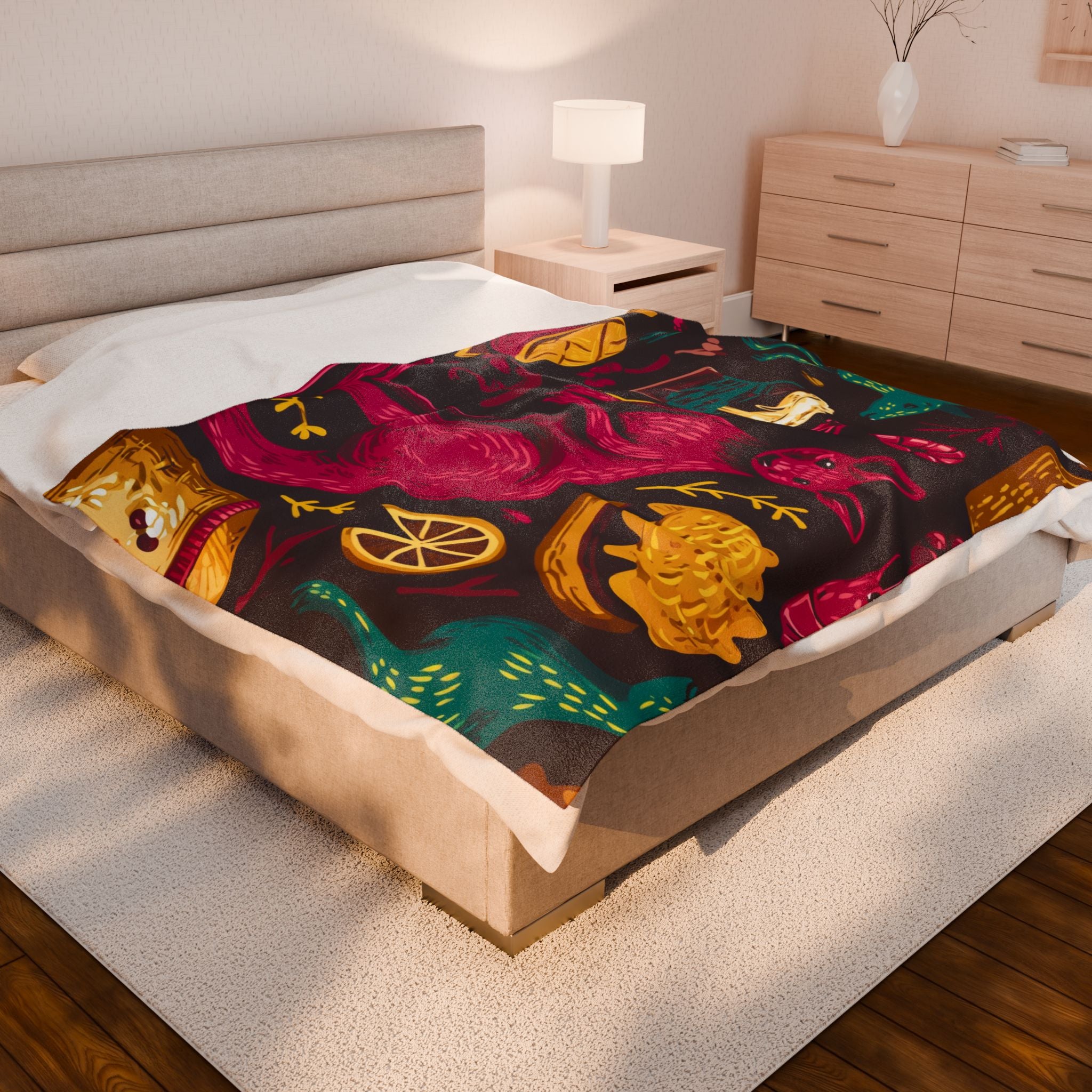 Kangaroo Culinary Carnival: Whimsical Food Illustration, Bold Graphic Art Style   |   Custom Orders Accepted