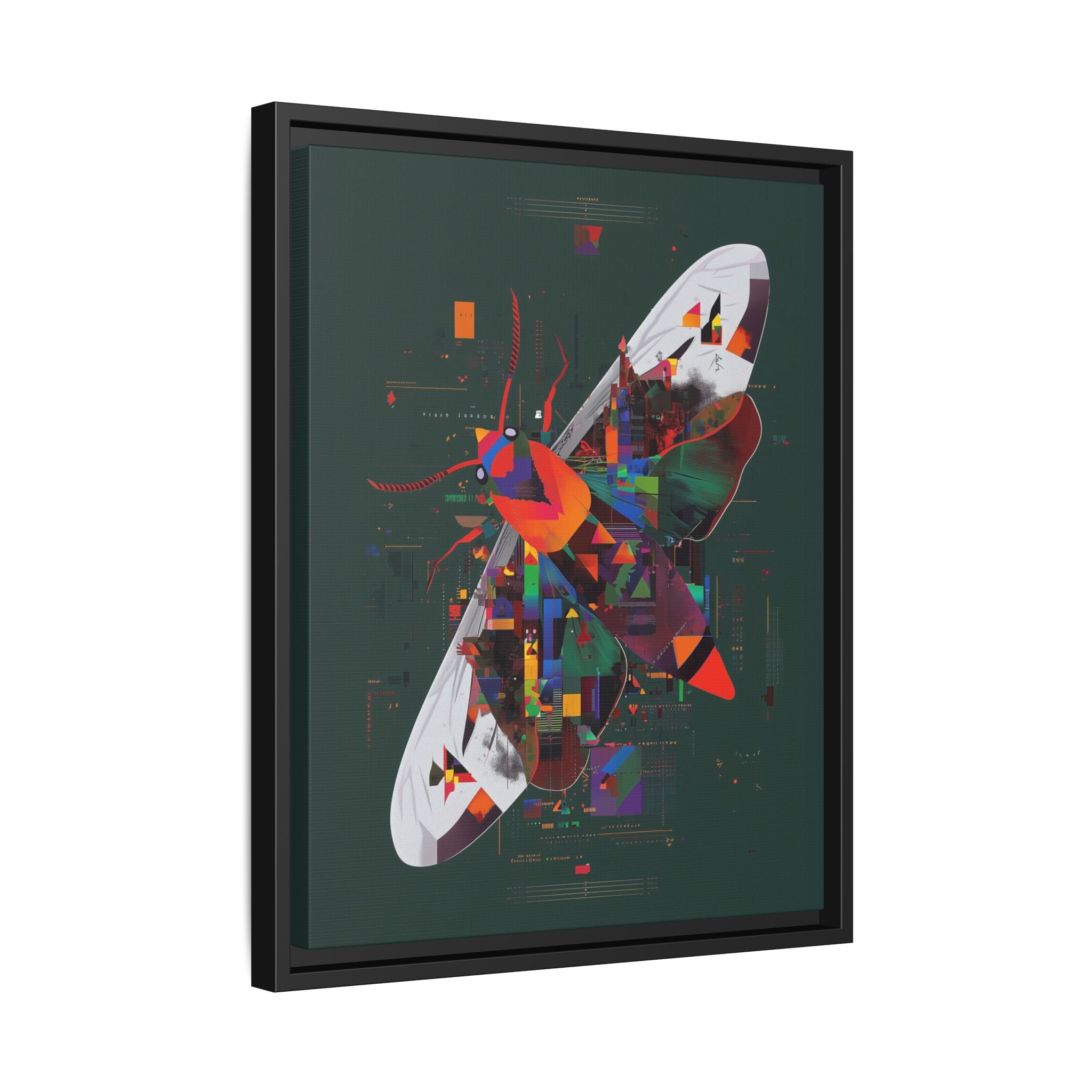 Digital Metamorphosis Framed Print : Geometric Butterfly Synthesis, Technological Nature Rendering   |   Custom Orders Available