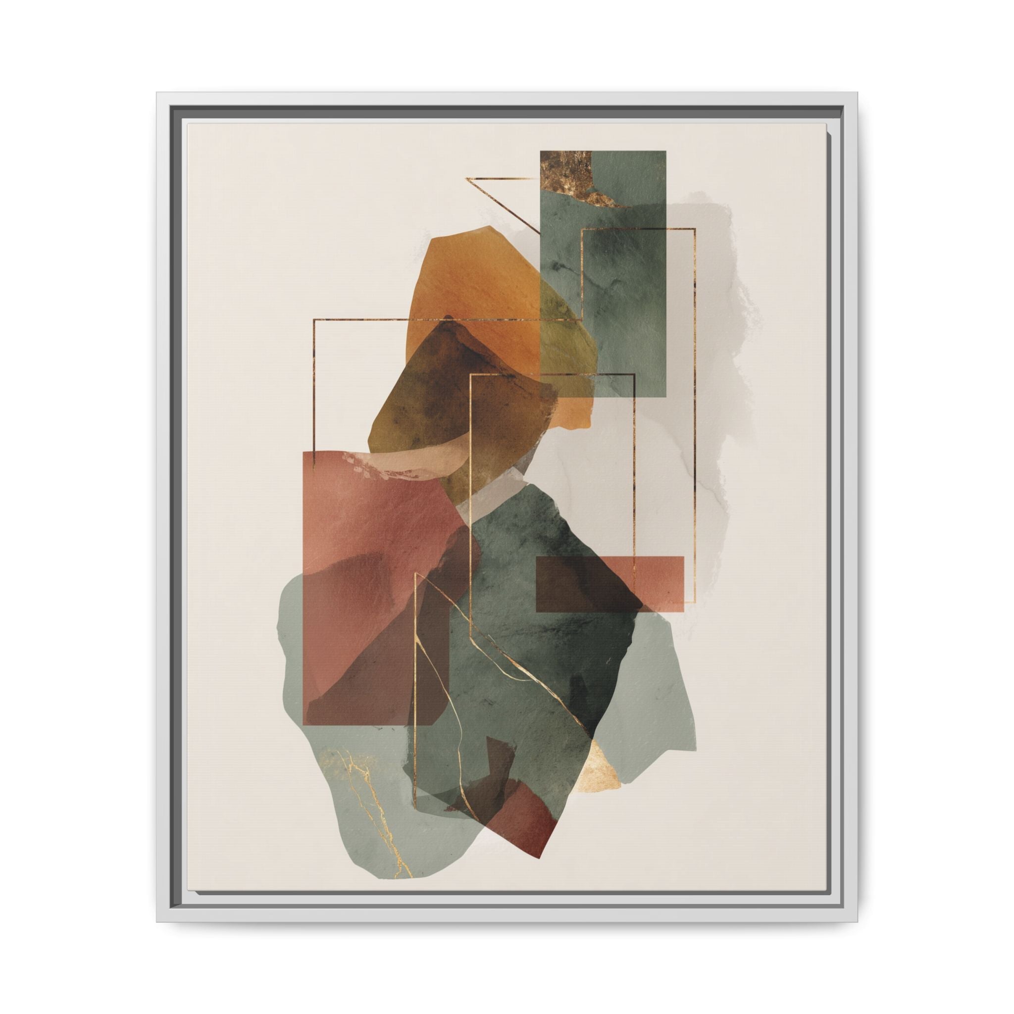 Harmonic Geometries: Architectural Abstraction, Earthy Palette, Minimalist Composition   |   Custom Orders Accepted