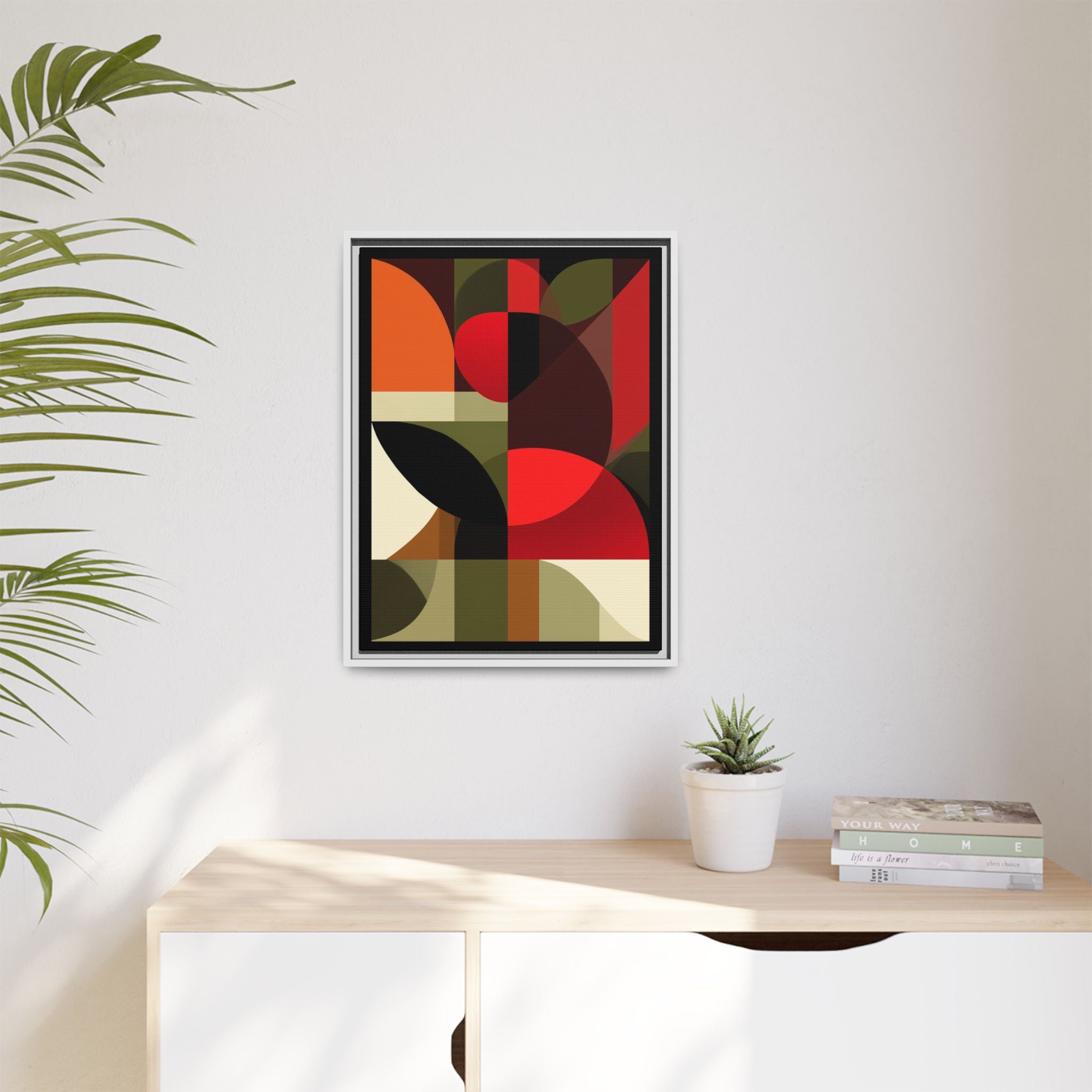 Geometric Fusion: Modern Abstract Composition, Cubist Color Blocks, Architectural Form Harmony   |   Custom Orders Accepted