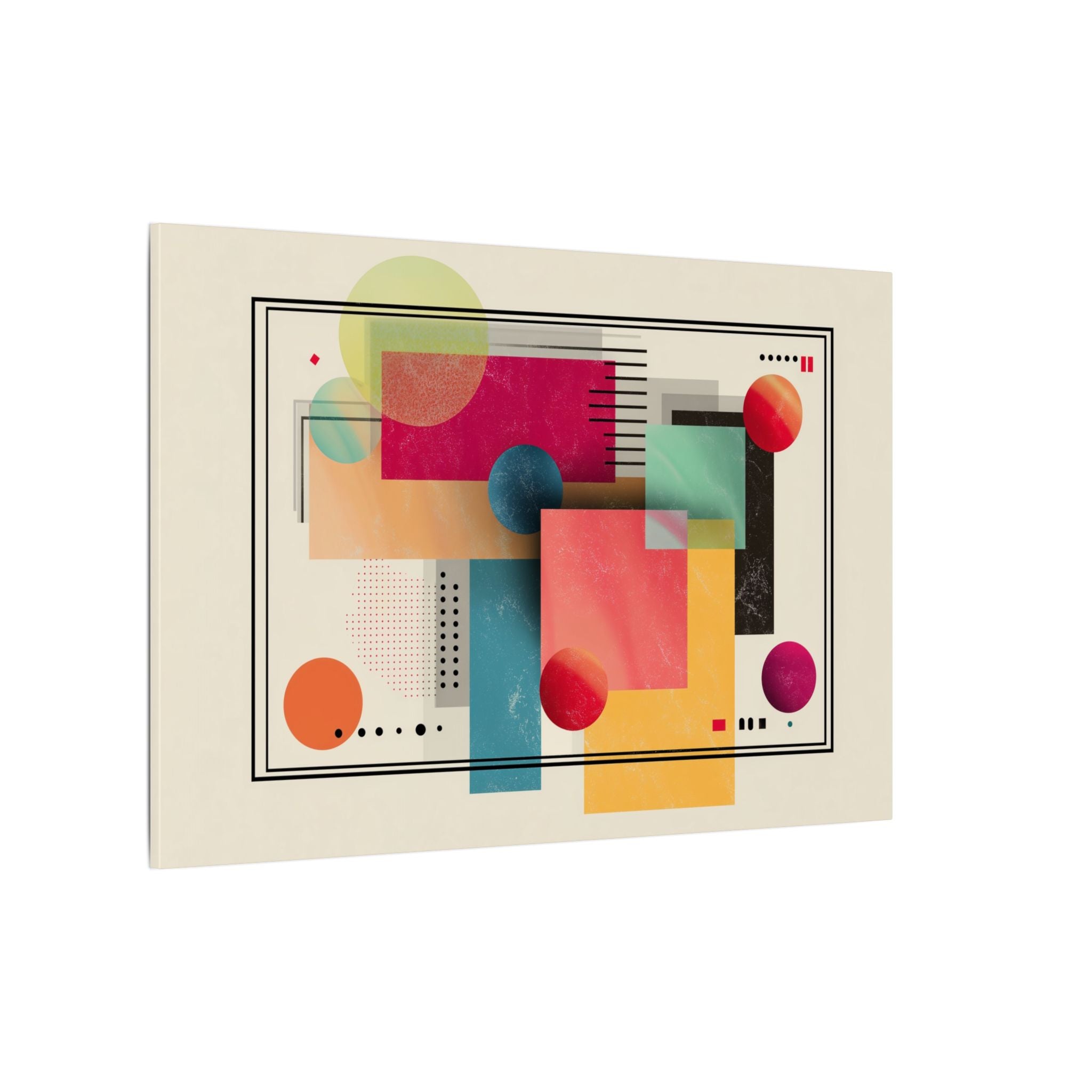 Geometric Dynamism: Bauhaus Abstraction, Translucent Shapes, Modernist Composition   |   Custom Orders Accepted