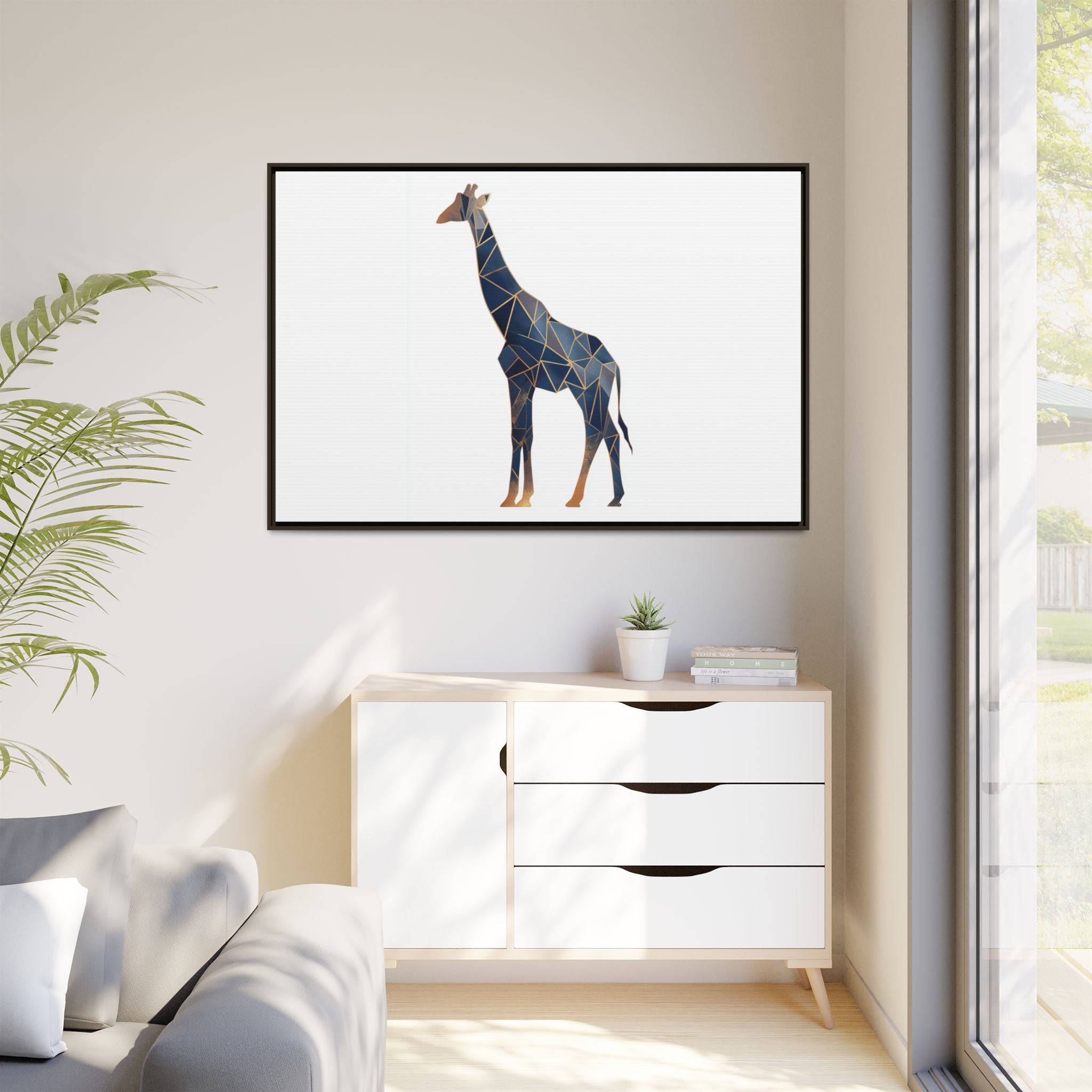 Geometric Giraffe: Modern Wildlife Art, Angular Minimalist Design   |  Personalized & Custom Orders Available