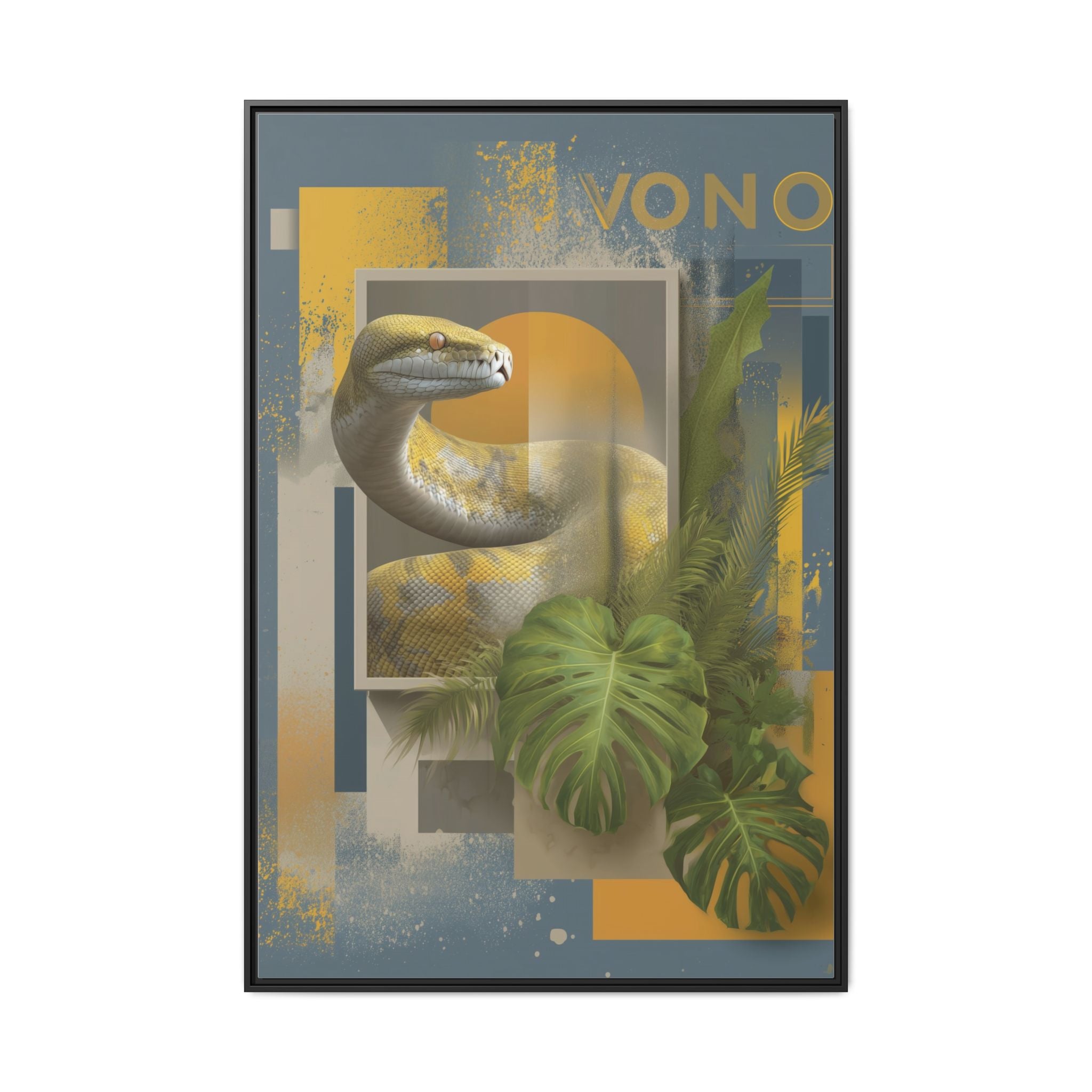 Serpent in Geometrics: Tropical Graphic Design, Modern Nature Illustration   |    Custom Orders Available