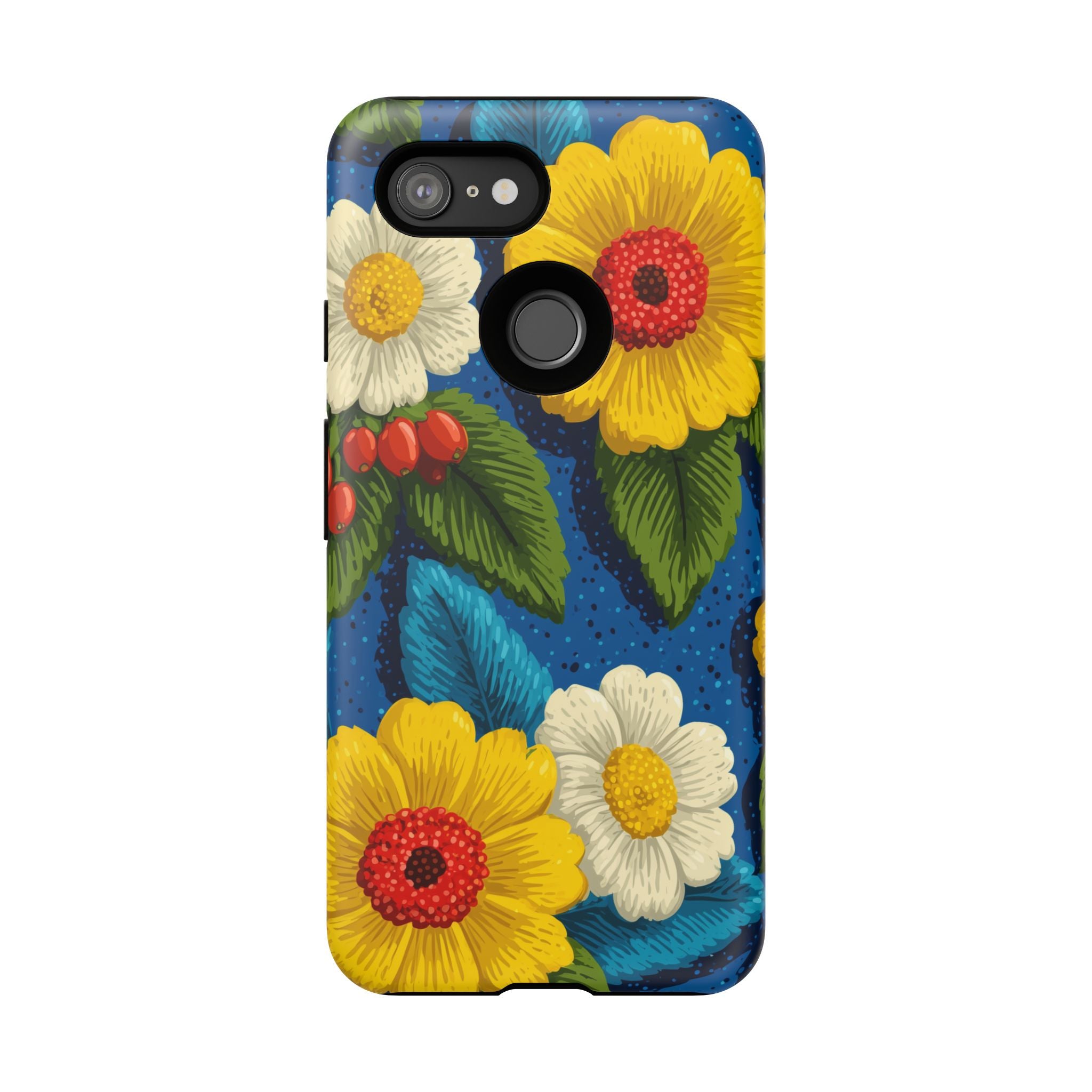 Summer Tough Cases: Floral Fine Art Phone Case, Fun Beach Vibe Phone Accessory, Summer Travel Gift, Colorful Phone Cover, Casual Style Tech